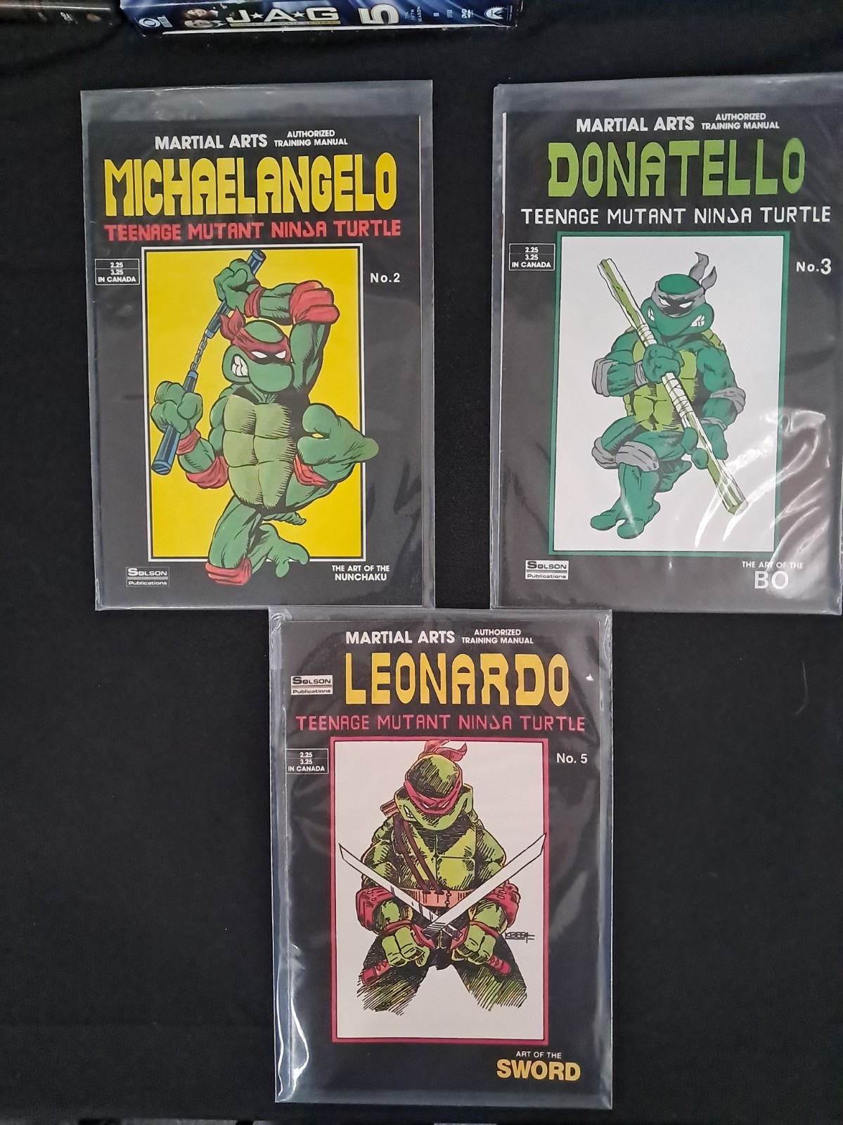 Ninja Turtles TMNT #2,#3,#5 Martial Arts Training Manual 1986 Solson