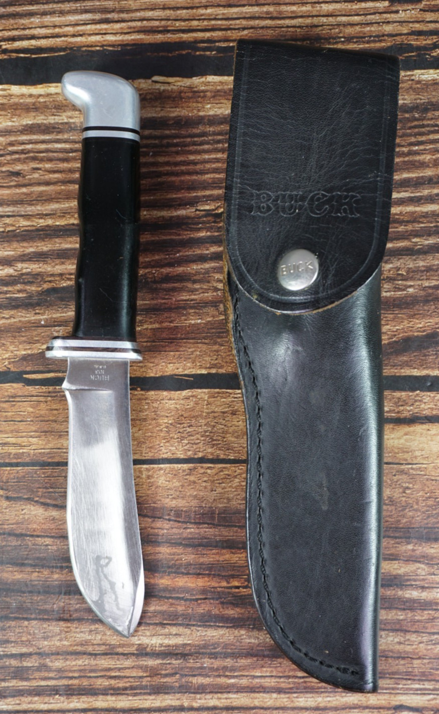 1972-1986  BUCK 103  Skinner Knife & Original Black Leather Sheath, U.S.A. Made