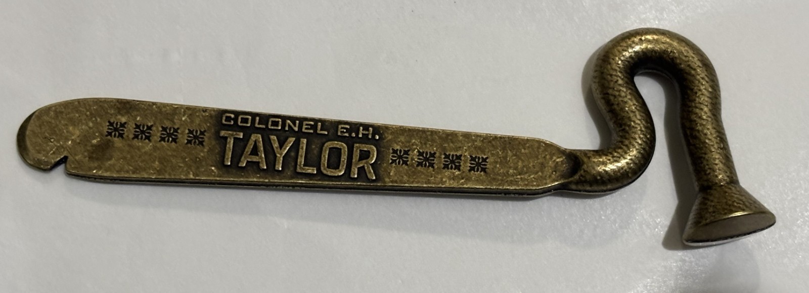 Colonel E.H. Taylor™ Cigar Box Tool – Brass Licensed Replica