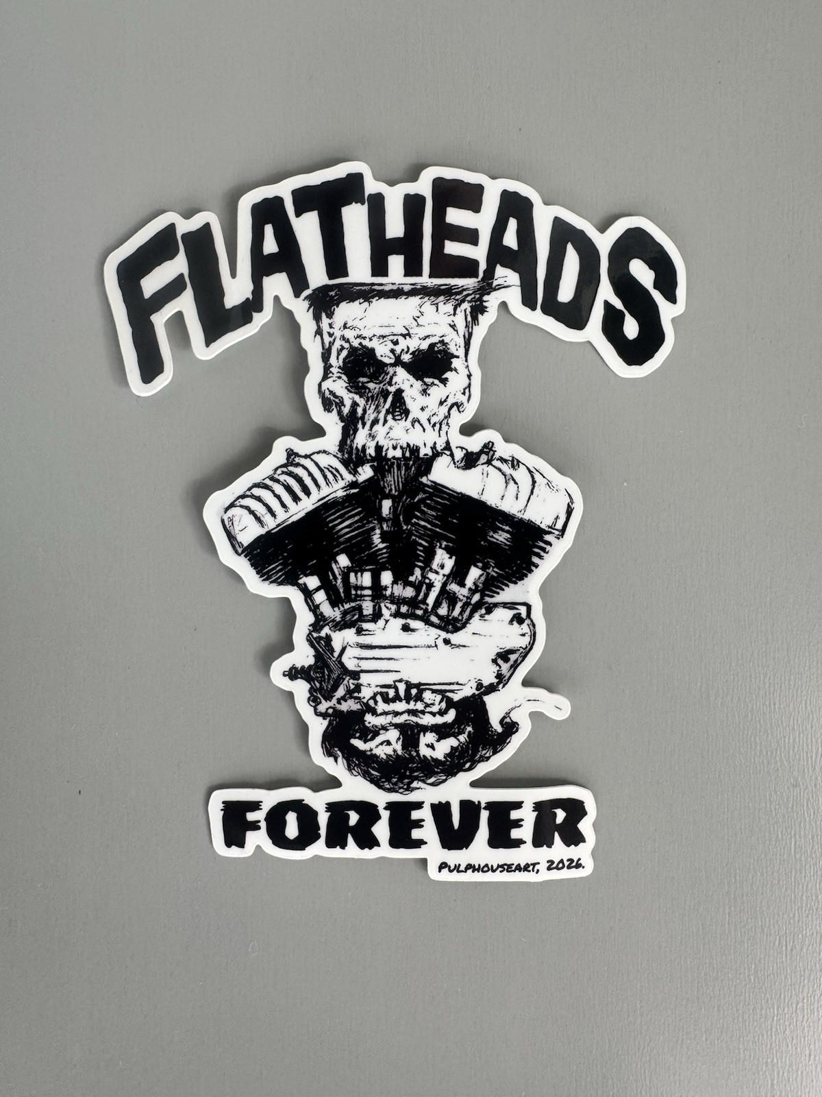 Harley Davidson Flathead 45 TROG sticker decal