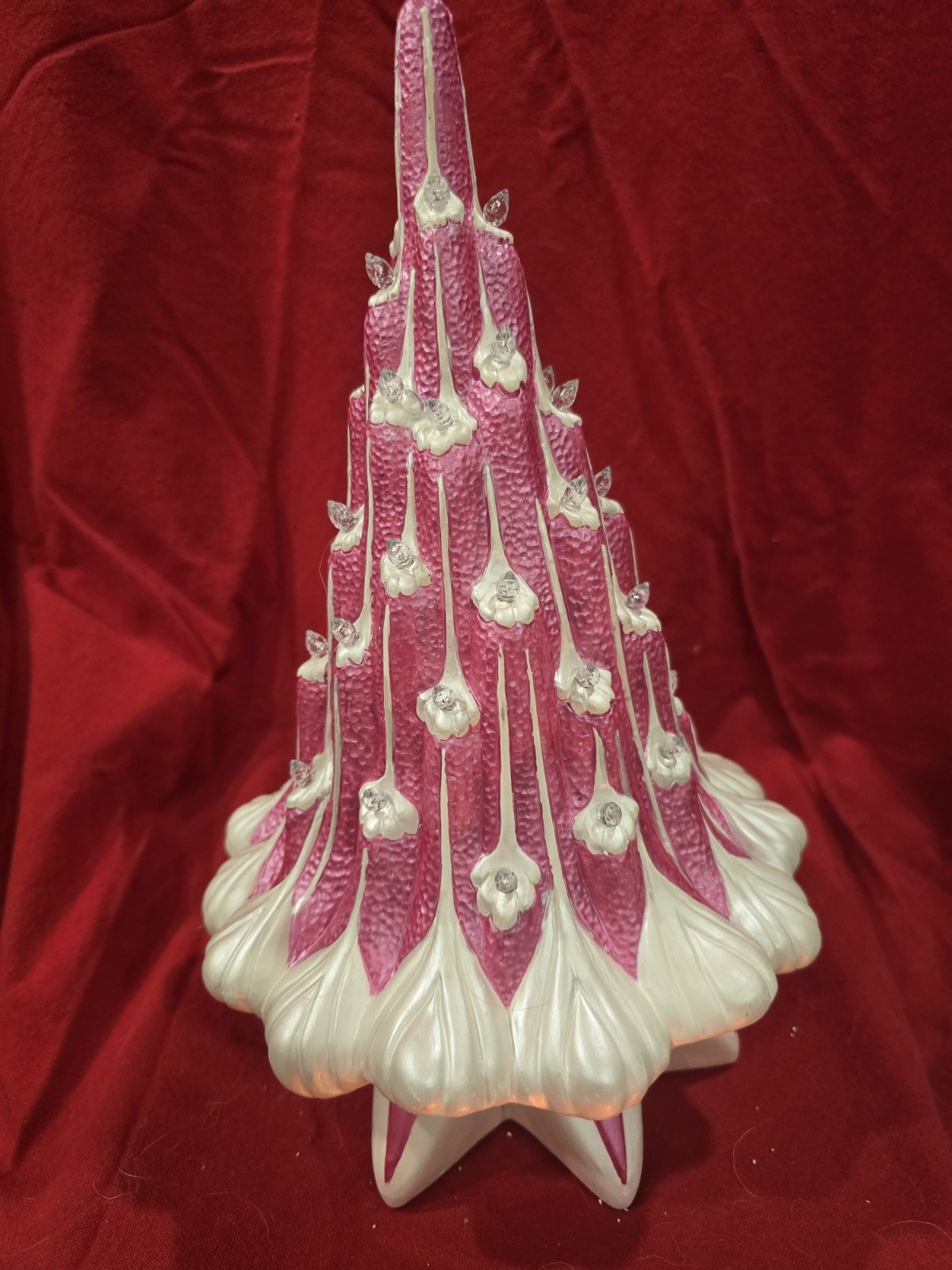 Pink and White Lava Modern Ceramic Christmas Tree , 15\