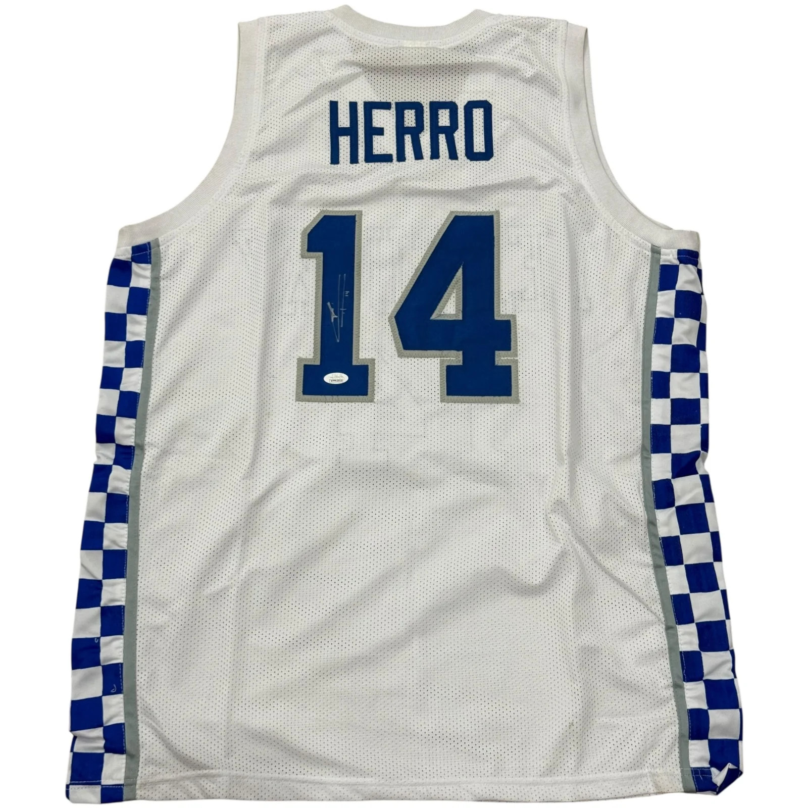 Tyler Herro Autographed Kentucky Wildcats (White #14) Custom Jersey - JSA
