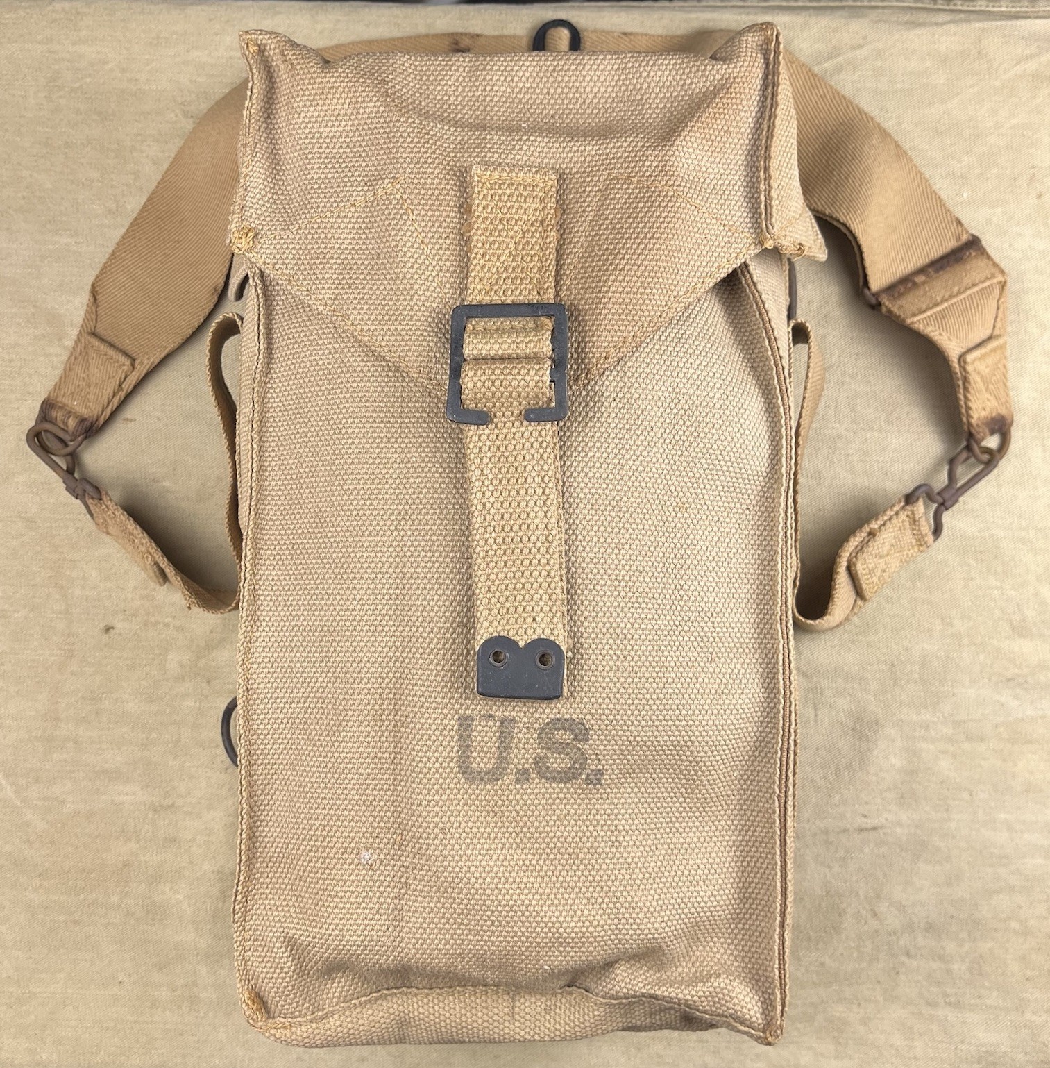 WWII US British Made General Purpose GP Bag Pouch With Strap Original Rare 1944
