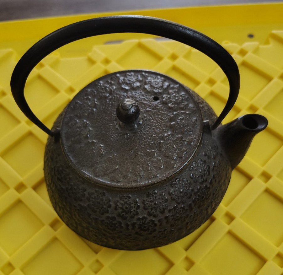 Antique Japanese Small Cast Iron Teapot Kettle