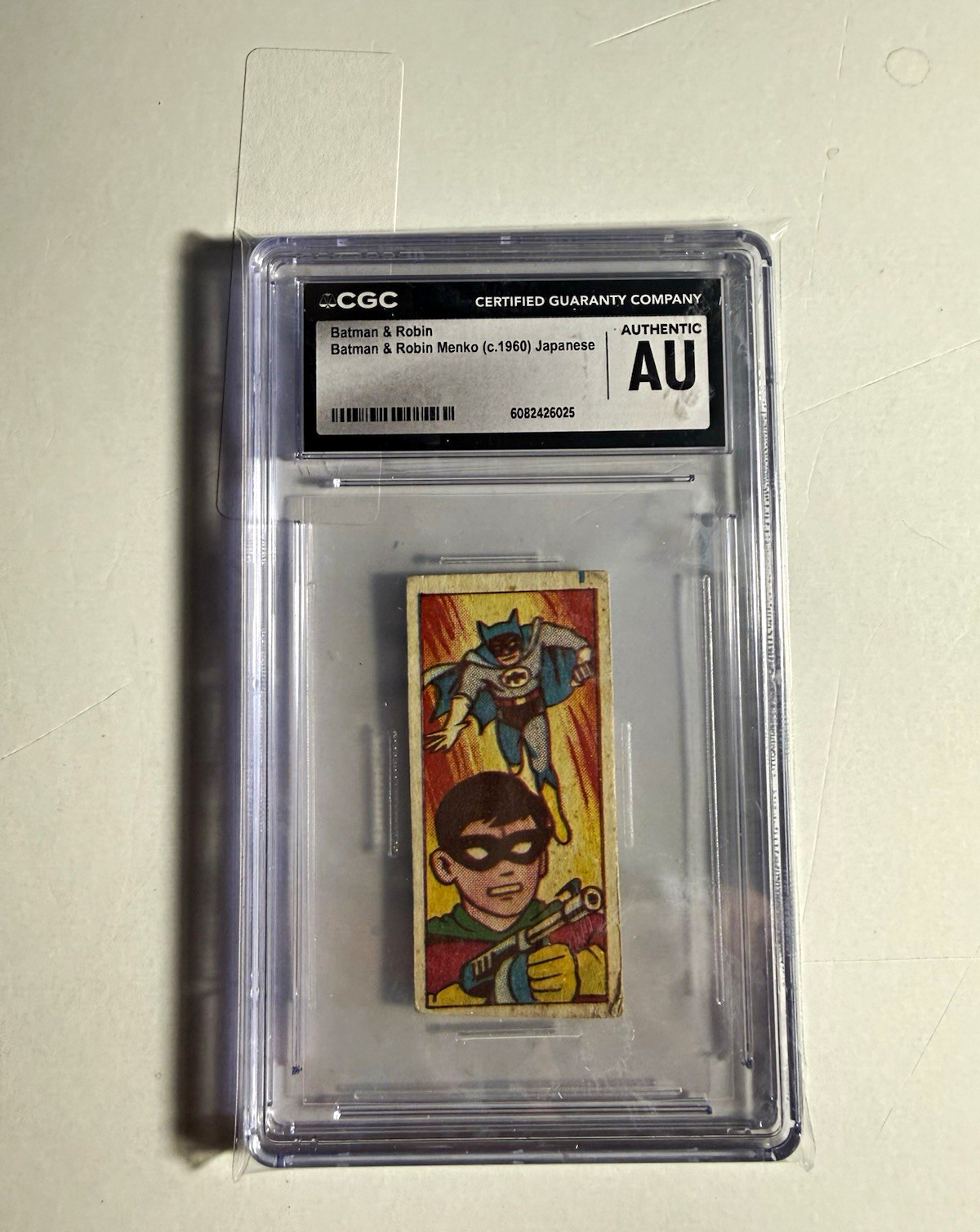 c1960 Batman & Robin Japanese Menko Vintage DC Comics CGC Authentic