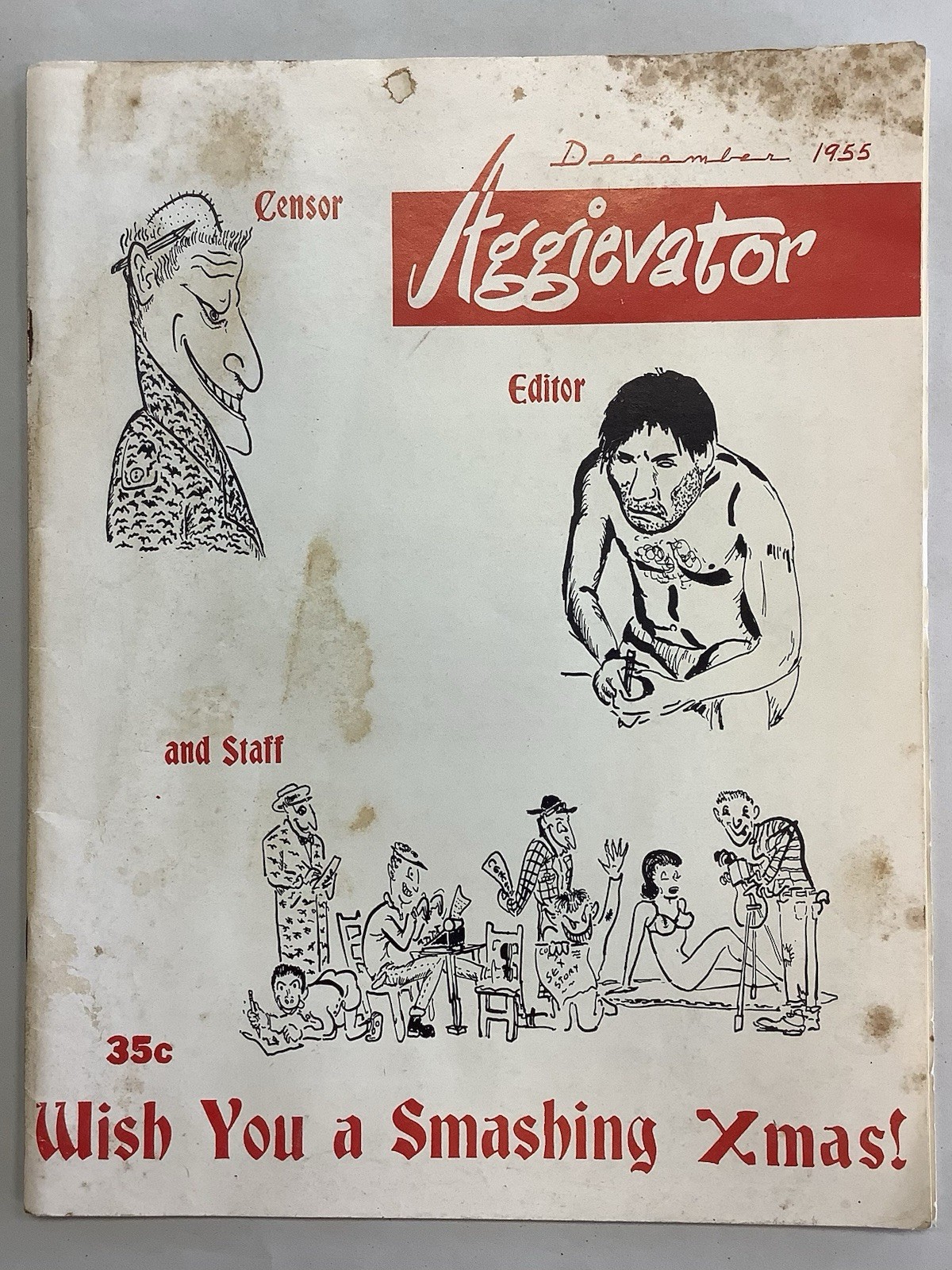 Vintage Dec. 1955 The Aggievator Magazine Oklahoma A&M College OSU University OK