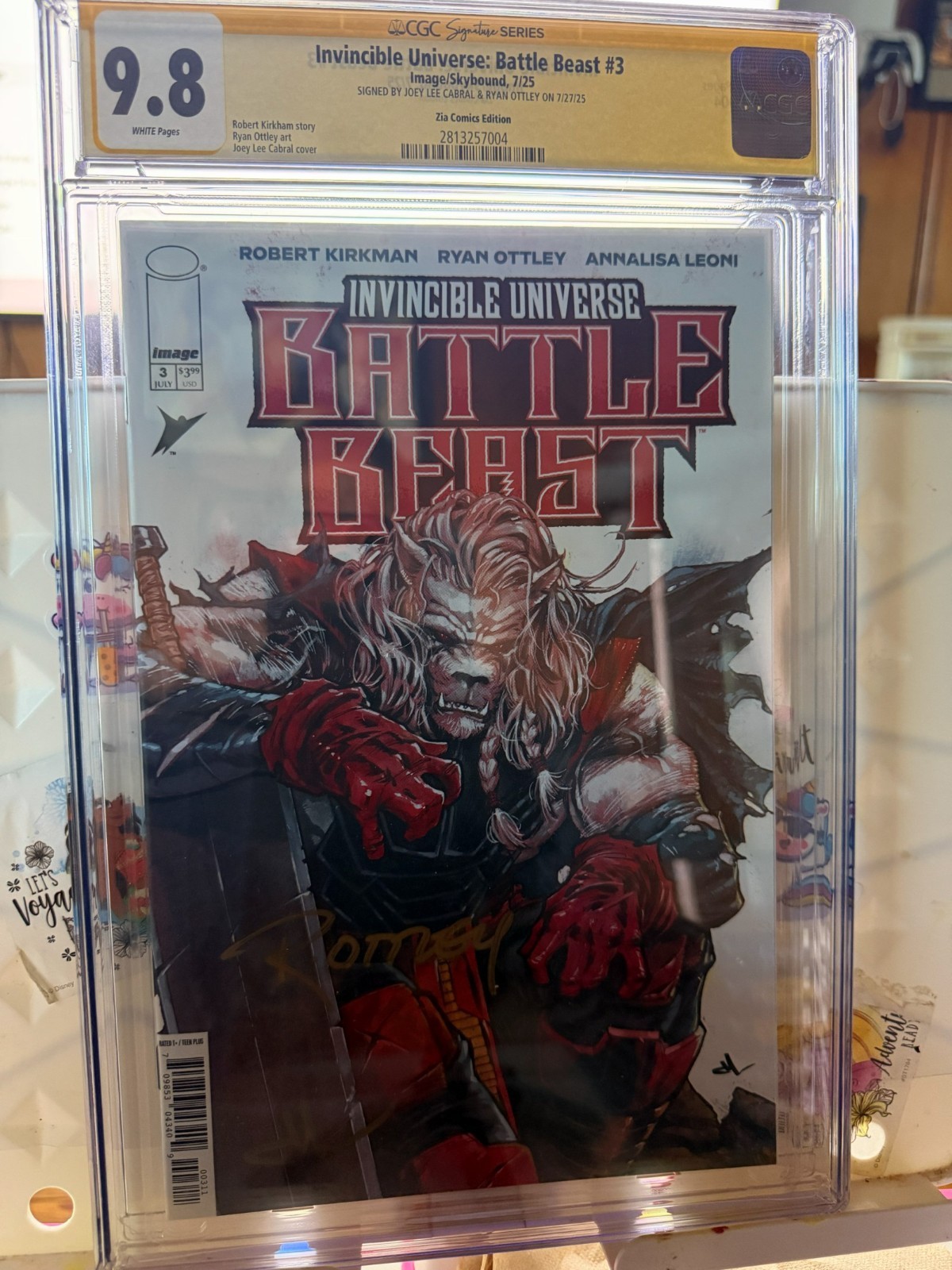 Invincible Universe Battle Beast #3 CGC 9.8 SS Signed Cabral Ottley Zia Edition