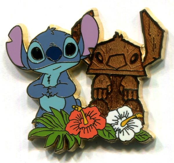 Disney Pin Tiki Stitch Hawaiian Series Disney Store Japan Lilo & Stitch