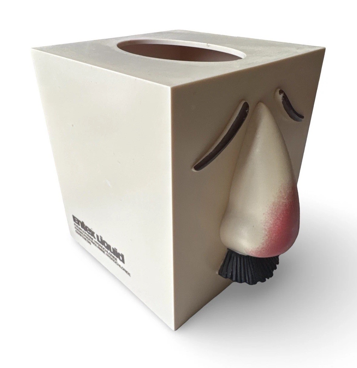 Vintage 1987 Entex LA Puffs Plus Nose Tissue Box Cover Pharmacy Advertising Fun