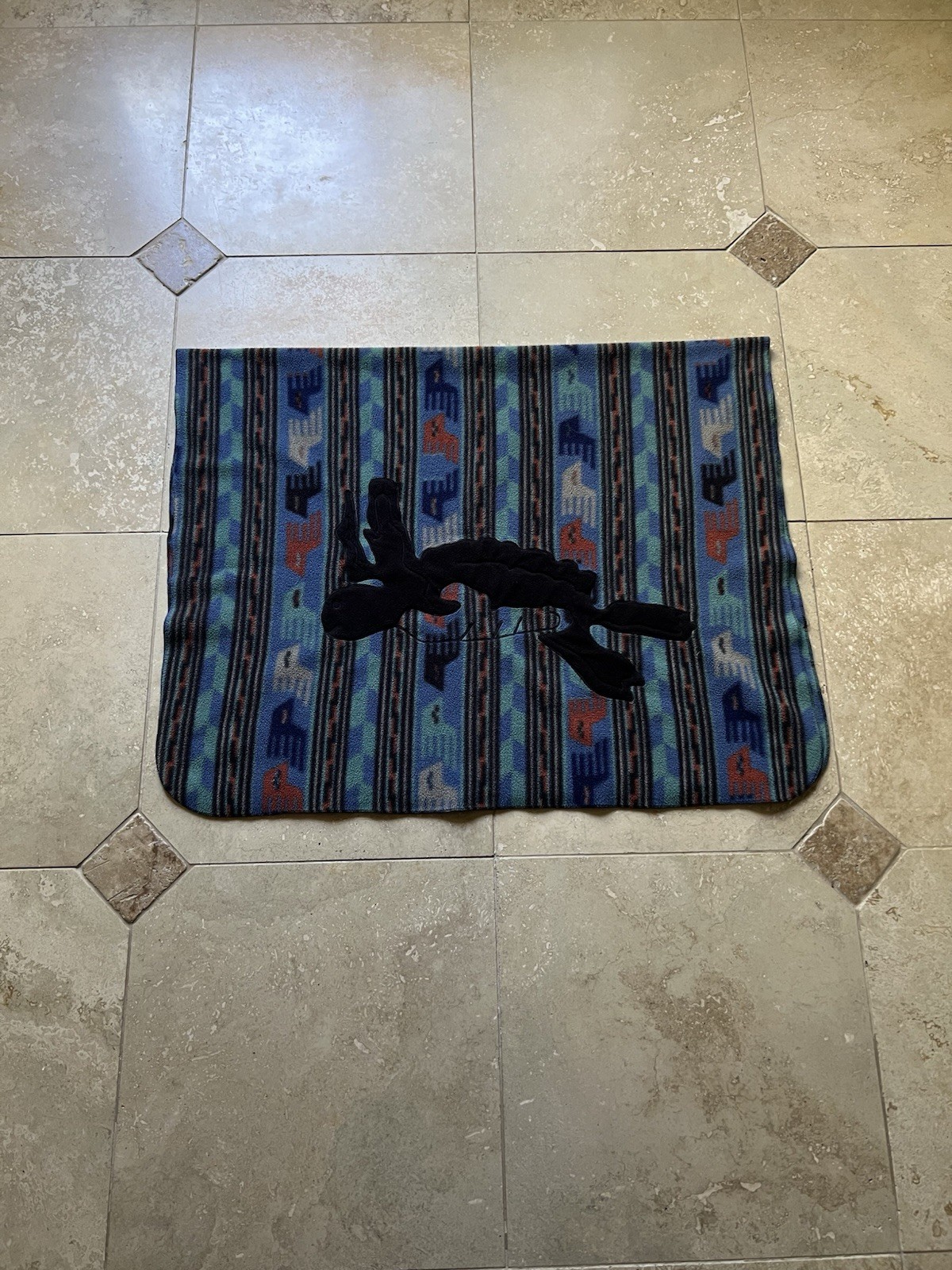 VTG Patagonia Synchila Fleece Turtle Aztec Pattern Blanket 34x55