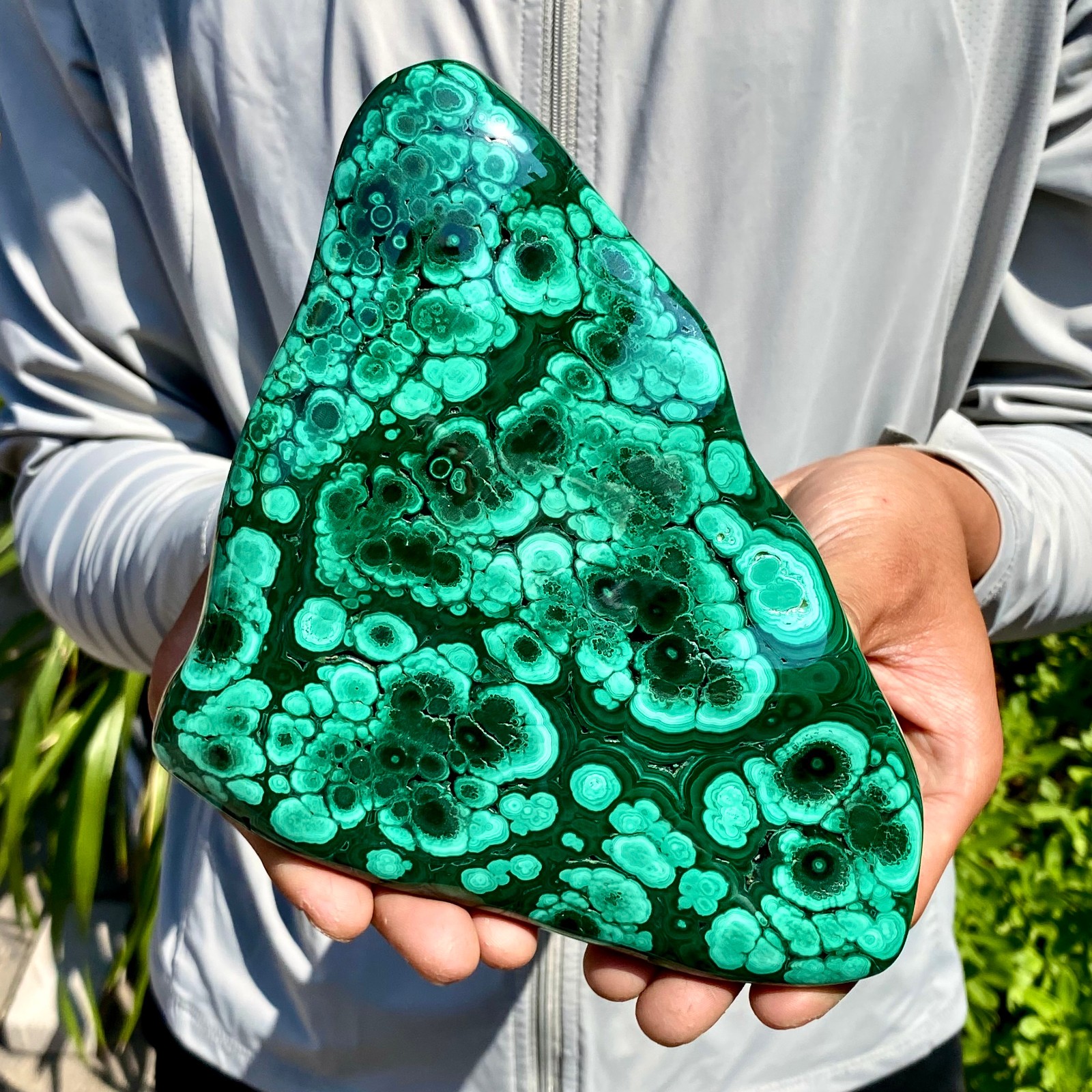 2.4LB TOP Natural Malachite crystal quartz Mineral specimen Reiki gem