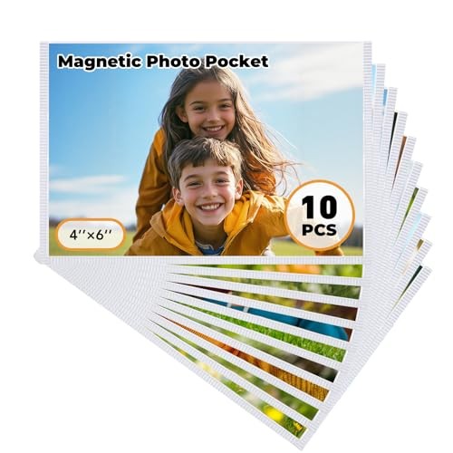 Magnetic Picture Frame, 10 Pcs Magnetic Picture Frames for Refrigerator 4x6,