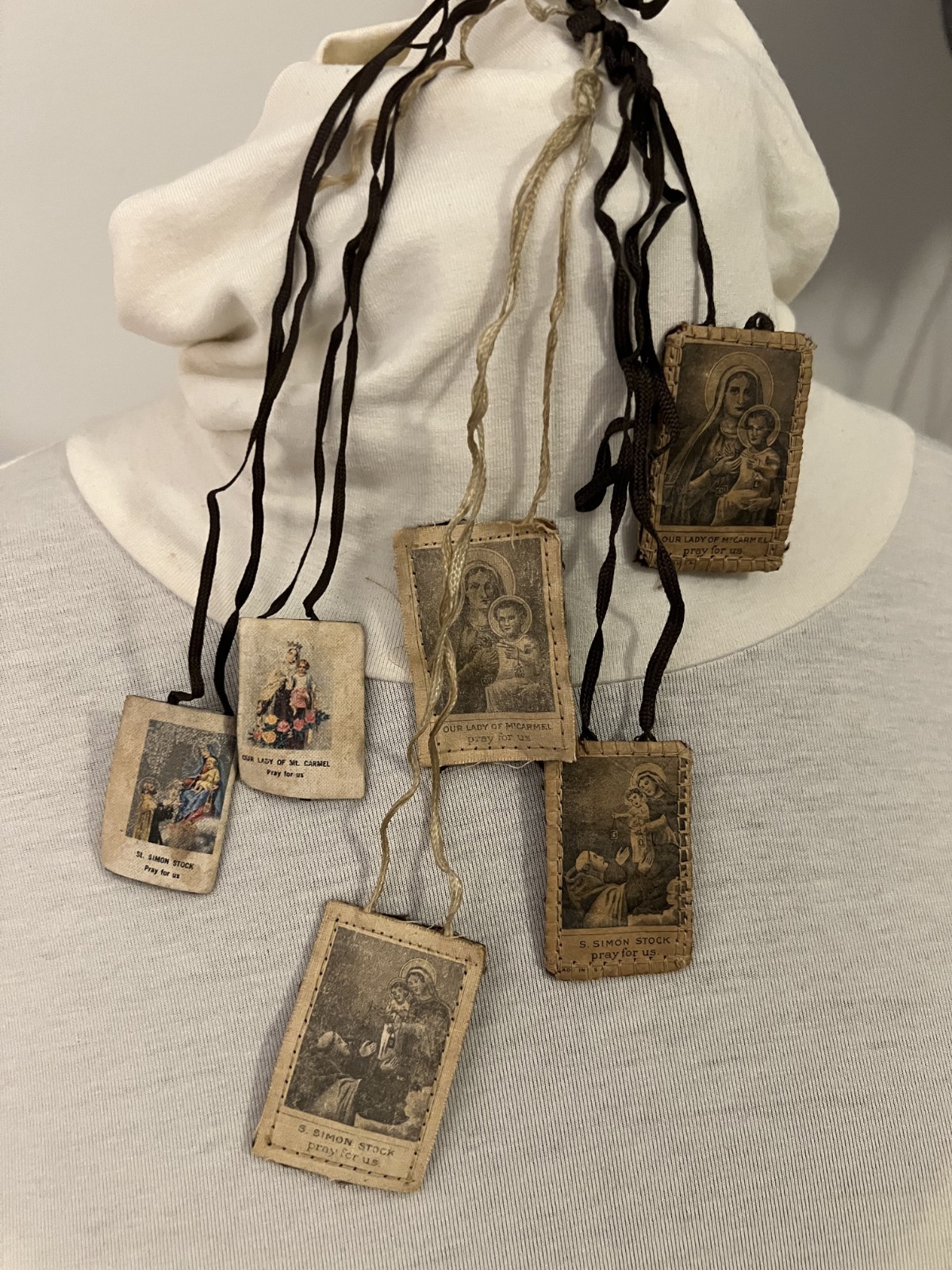 Scapulars Catholic 2 Vintage 1 Other Our Lady of Mount Carmel & Religious Saint