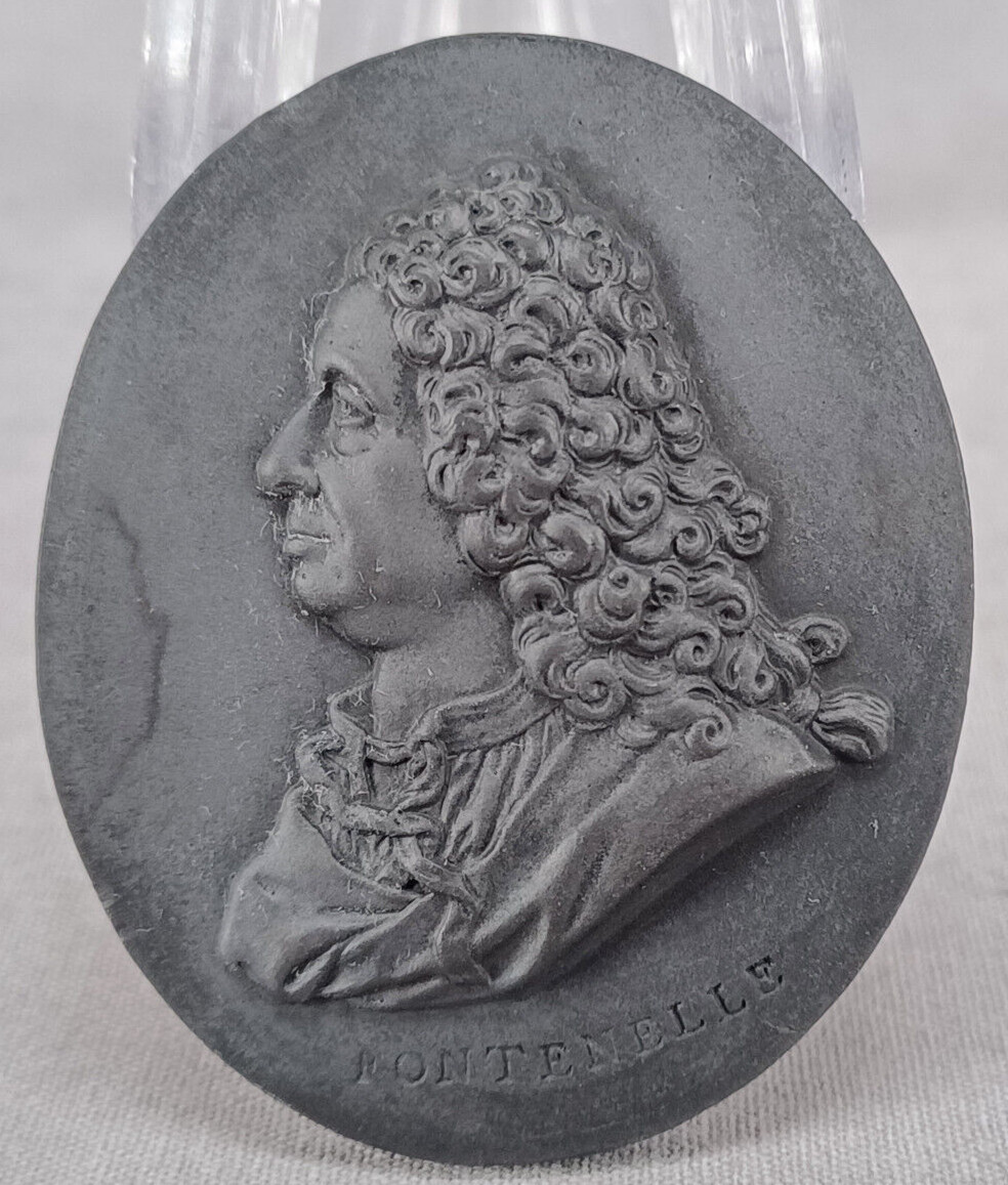 Wedgwood Fontenelle Black Basalt Portrait Medallion Plaque C.1780-1795