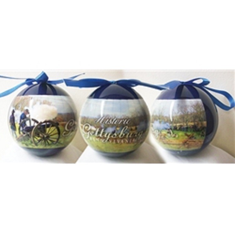 Gettysburg Historic Round Christmas Ball Ornament New 