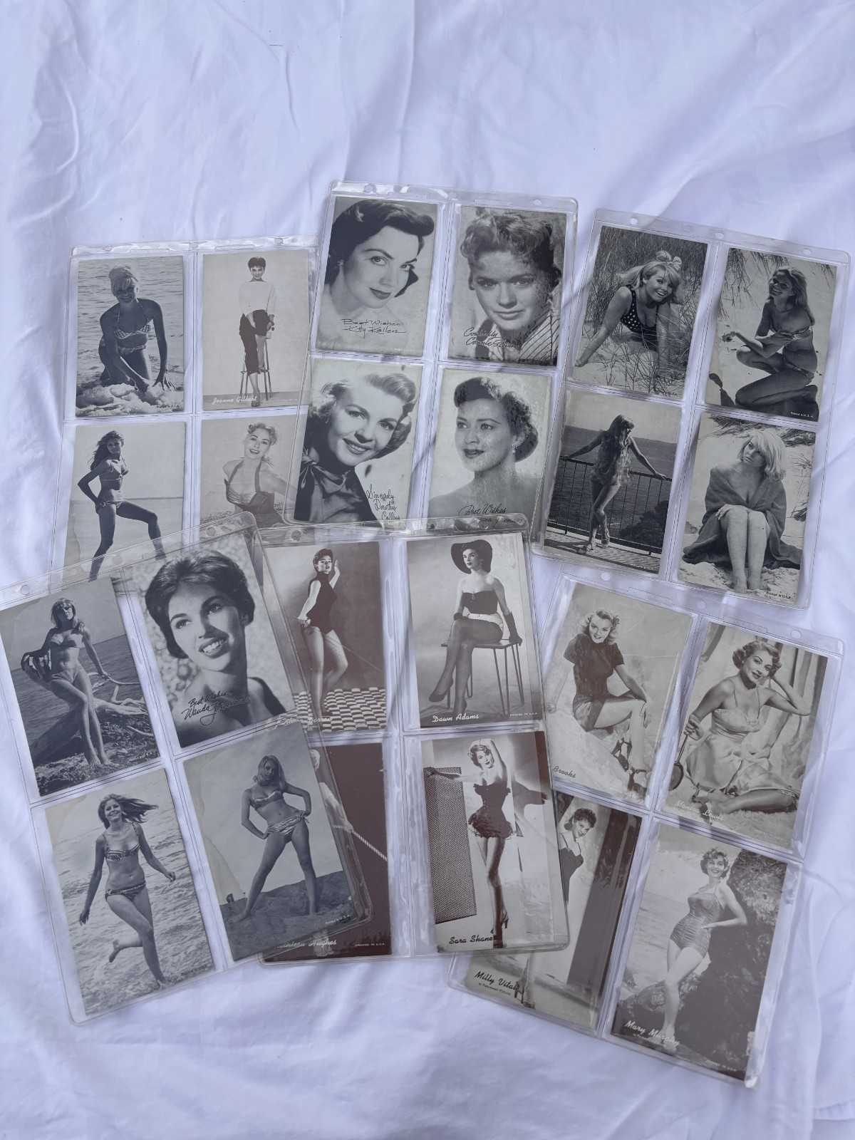 24 Vintage 1950s Hollywood Pin Up Celebrity Arcade Photo Cards Wanda Jackson LOT