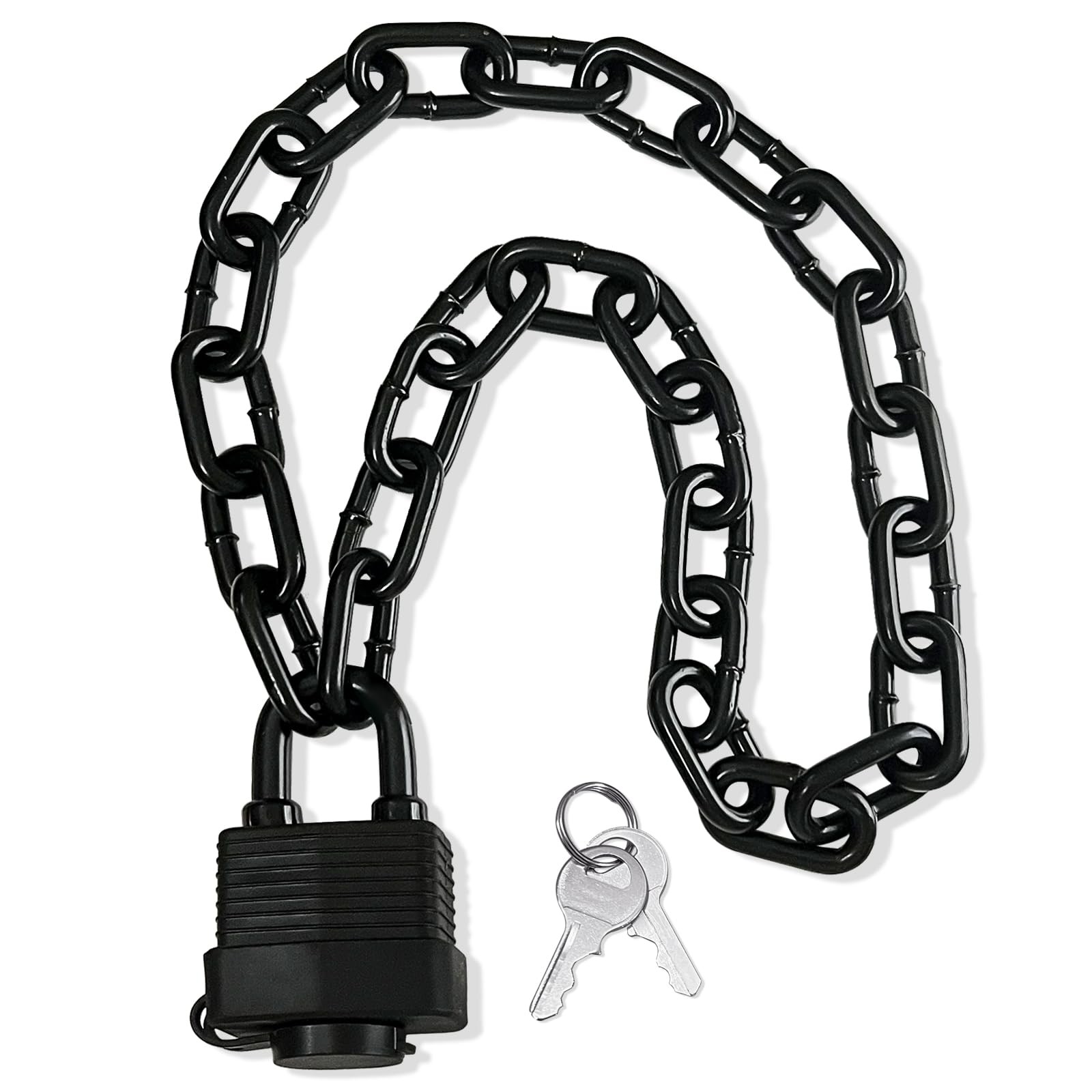 Heavy Duty Weather-Resistant Padlock with Chain, Anti-Theft Advanced Hardened...