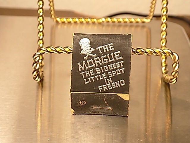 1940's Vintage “THE MORGUE” Fresno Ca. Full Matchbook Very Cool and Super Rare