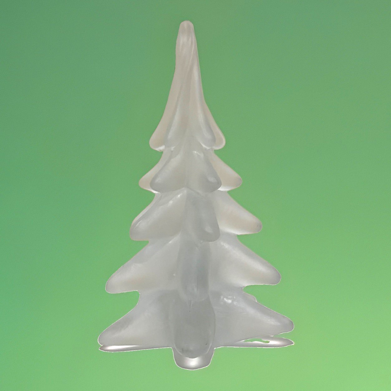 Vintage Frosted Satin Art Glass Christmas Tree Figurine 8