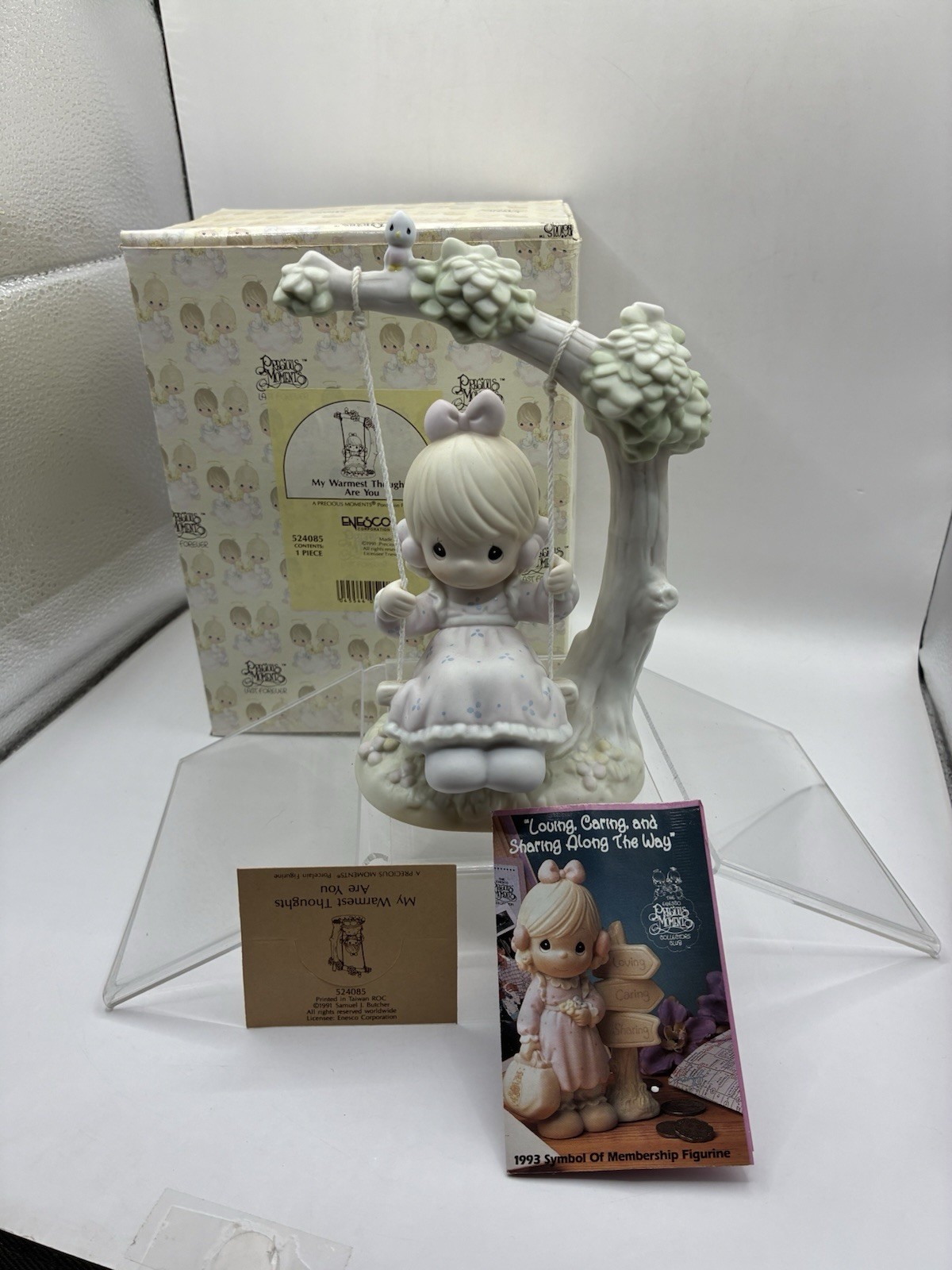 1991 Precious Moments Figurine \'My Warmest Thoughts Are You\' #524085 in Box VGC