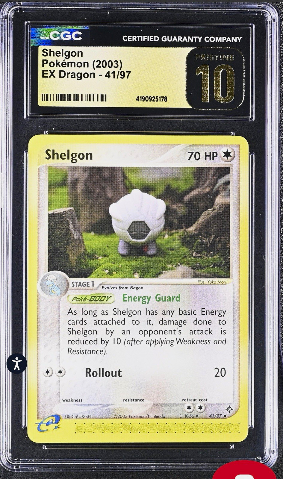 CGC 10 Pristine 2003 Pokémon EX Dragon Shelgon Uncommon 41/97 English