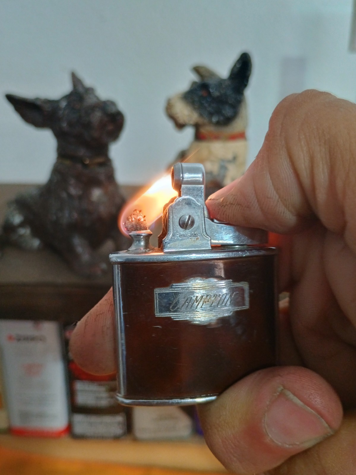 Vintage 1930s-40s Ronson Standard Petrol Lighter - Newark NJ USA Pat RE19023