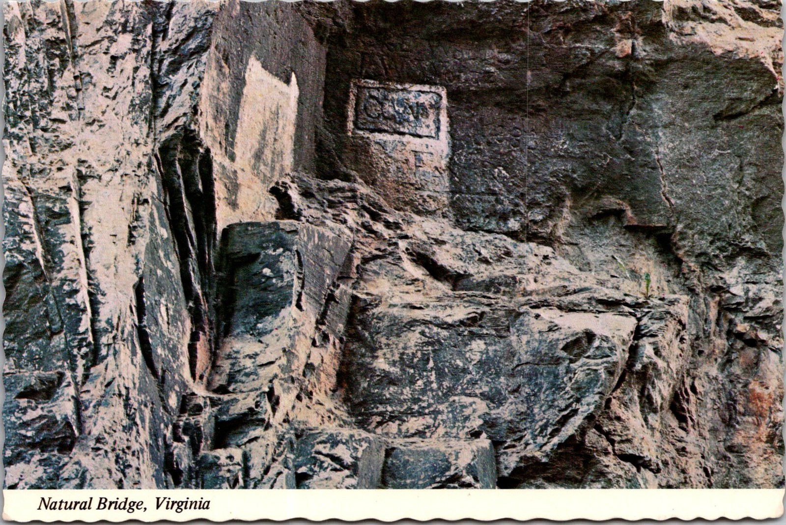 Natural Bridge Rock Formation Virginia Vintage Postcard 5P21-16