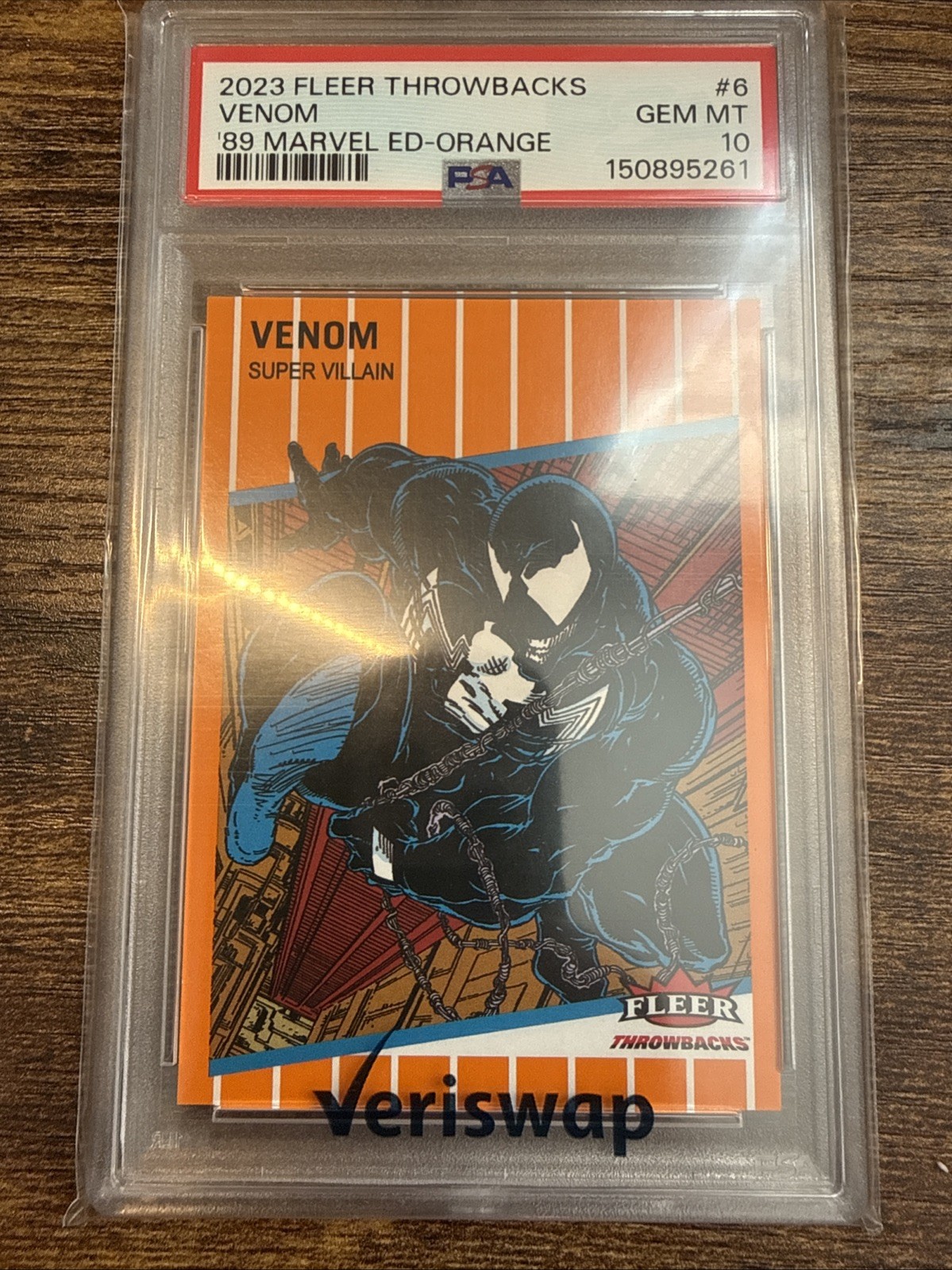 2023 Fleer Throwbacks ‘89 Marvel Edition Orange #6 Venom 317/489