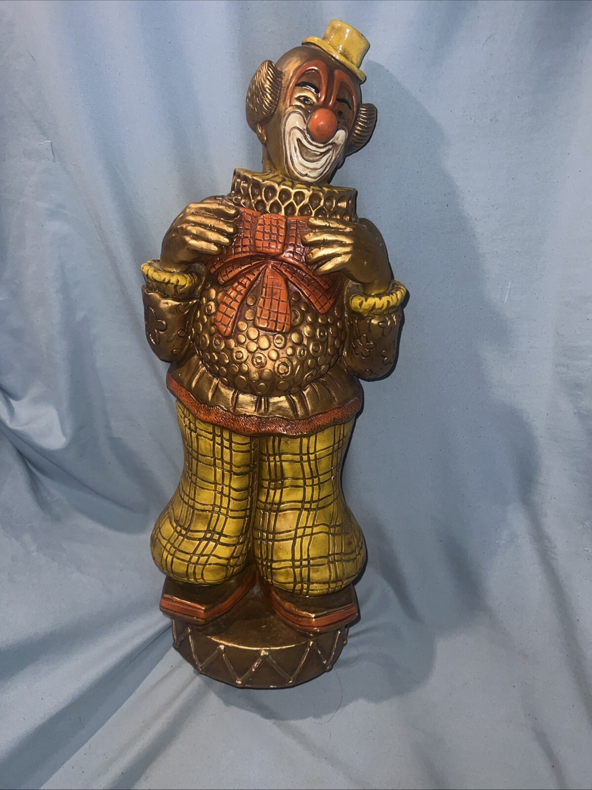 Vintage 18.5’’ Progressive Art Painted Clown Figurine Circus Decor 1967