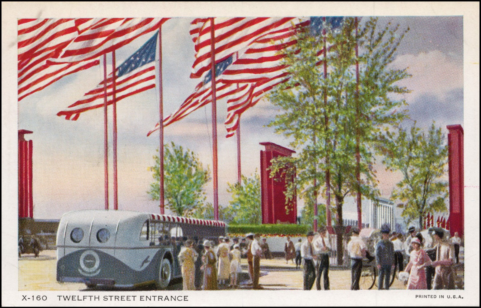 Twelfth St Entrance,Chicago 1934 International Exposition-Postcard B92