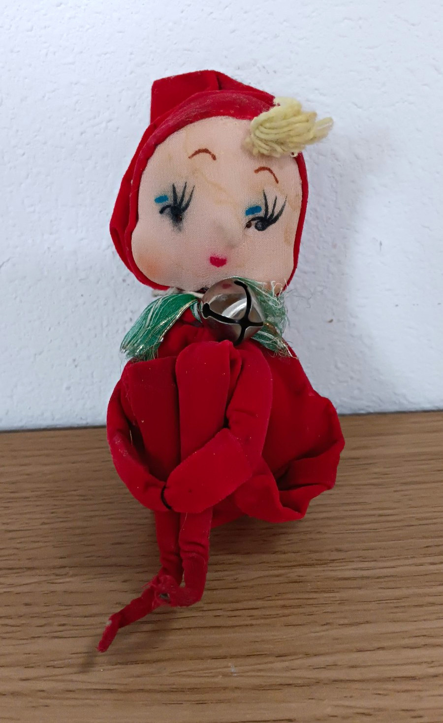 Vintage Knee Hugger Pixie Elf Red Velvet Suit Christmas MCM