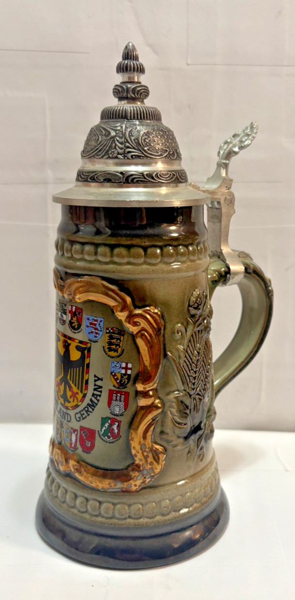 Vintage Romertruhe Made In Frankfurt West Germany Beer Stein Excellent Read