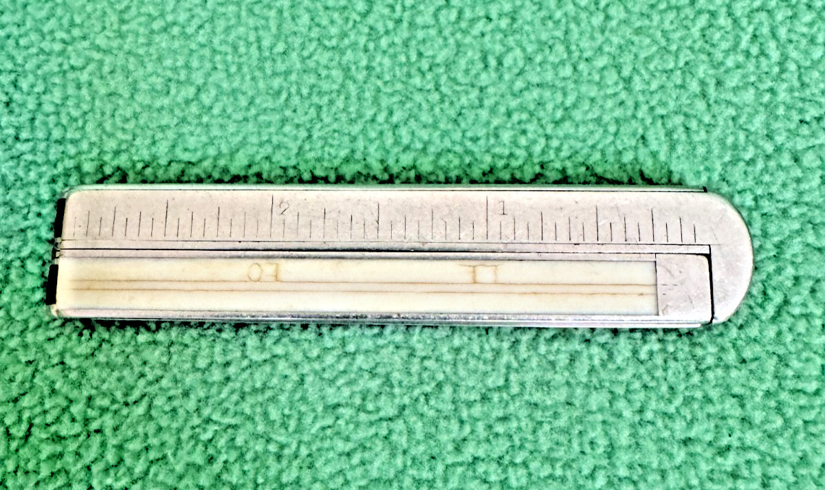 Vintage Stanley No. 40 German Silver And Bone Four-Fold 12\