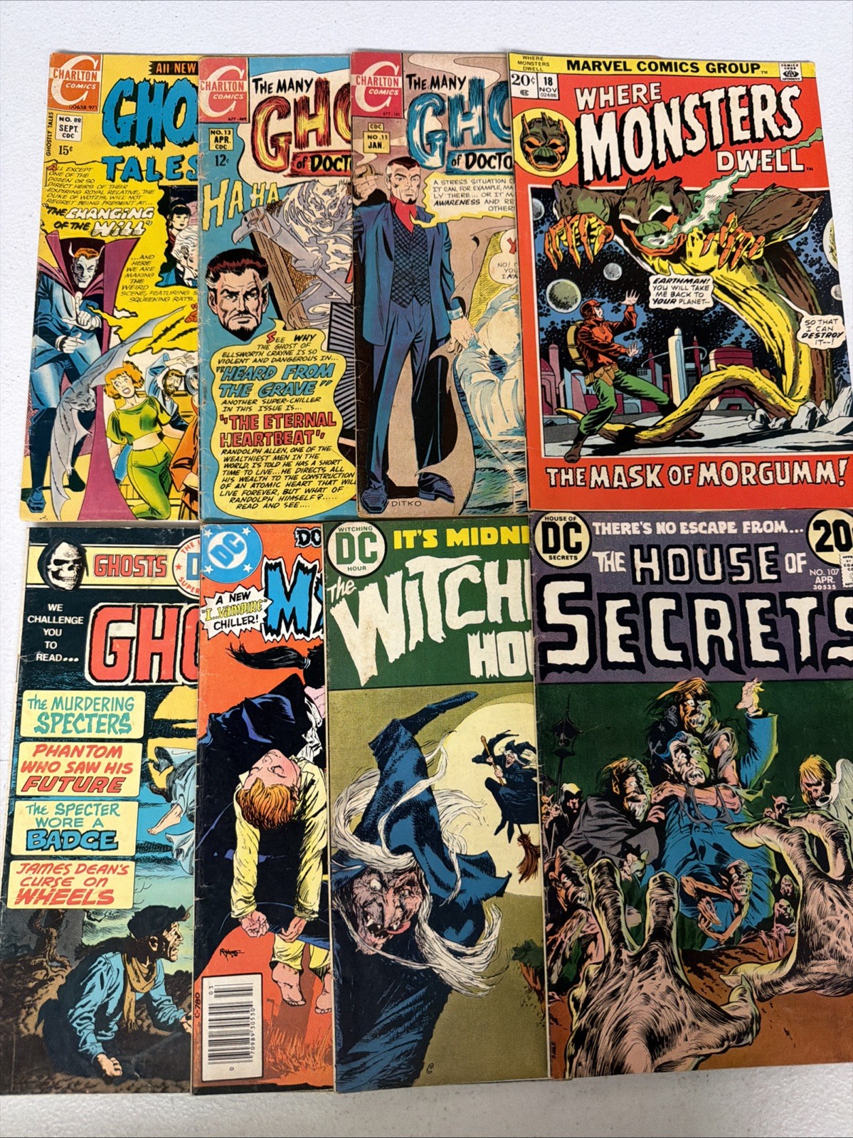 DC Marvel Charlton Bronze Age HORROR Lot 8 Comics 1st Print 1970s Lot #26 *Z8