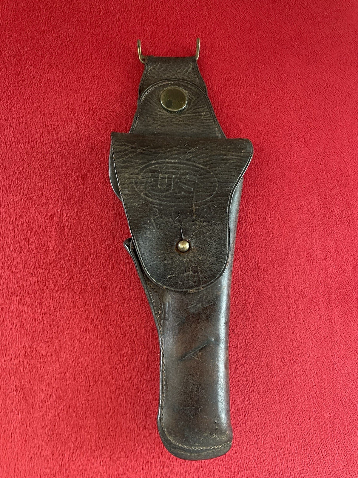 US Army WW1 Cavalry Colt 1911 .45 M-1912 Swivel Leather Pistol Holster RIA 1913
