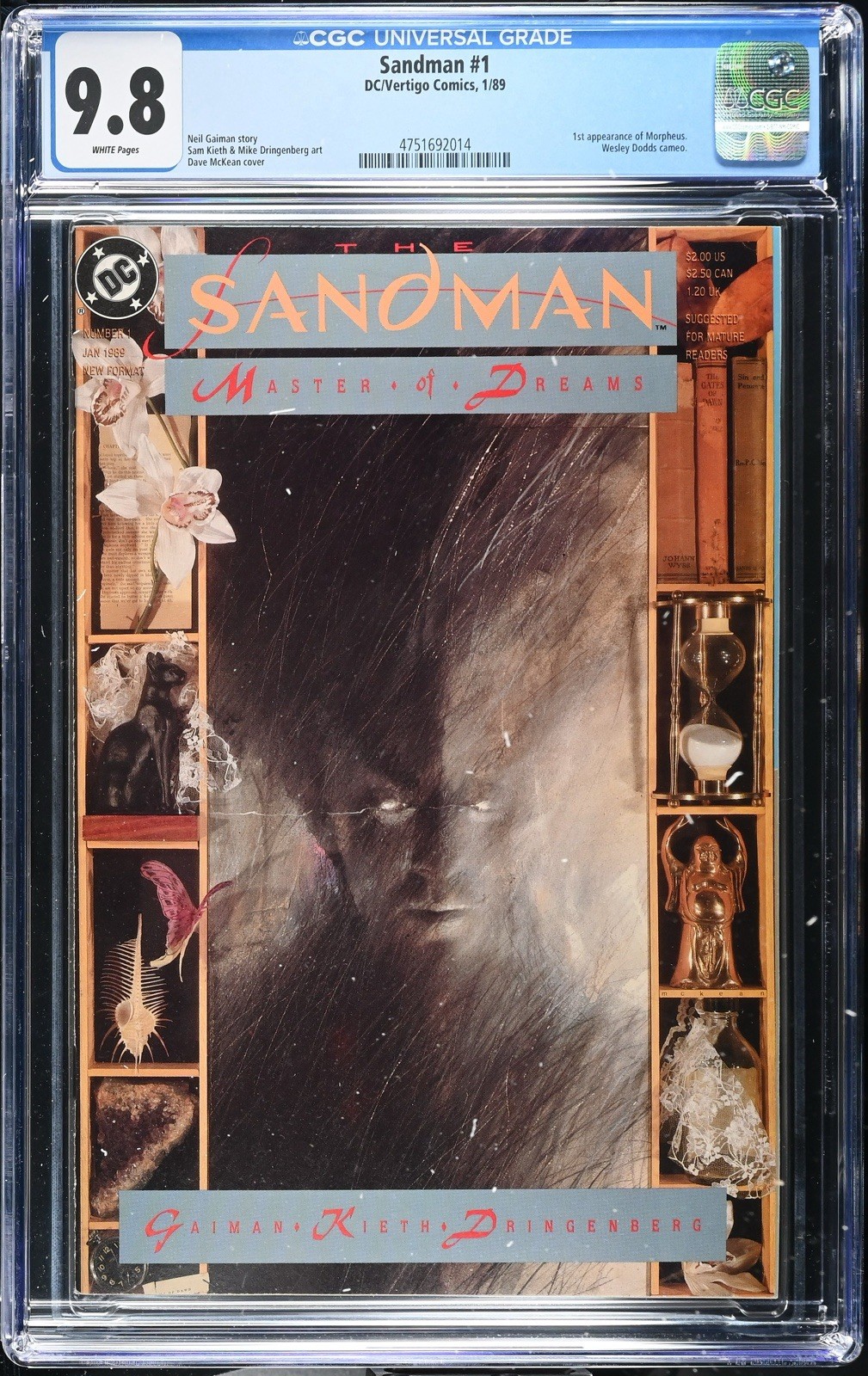 Sandman #1 CGC 9.8 1st Morpheus DC 1989