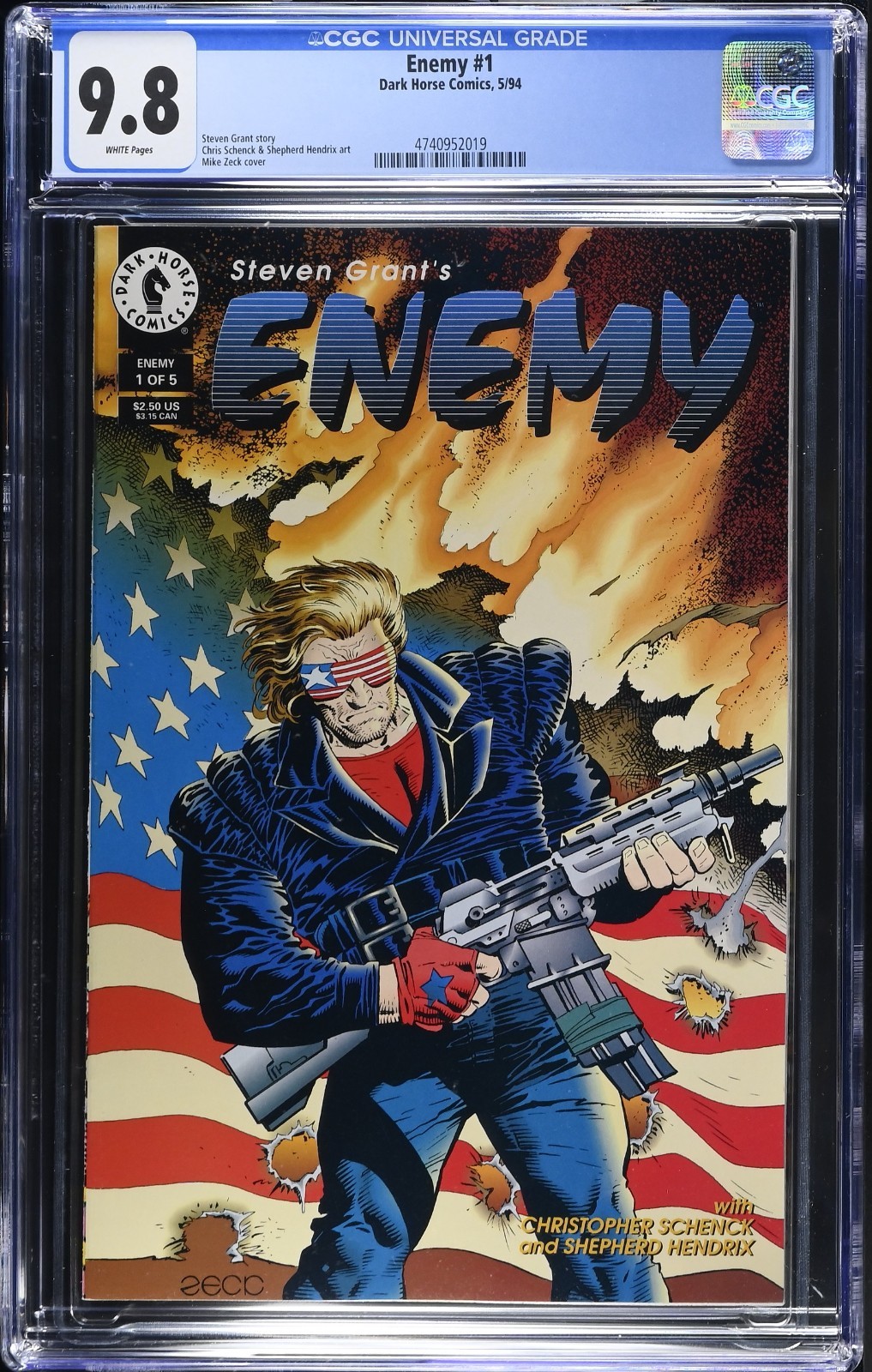 Enemy #1 CGC 9.8 WP Mike Zeck Cover Dark Horse 1994 Rare NM/M 🇺🇸