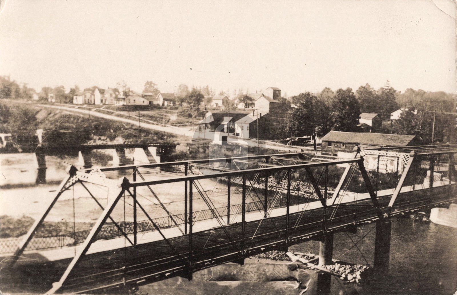 Bird's-Eye View Flushing MI Michigan 1913 RPPC Photo Postcard COPY