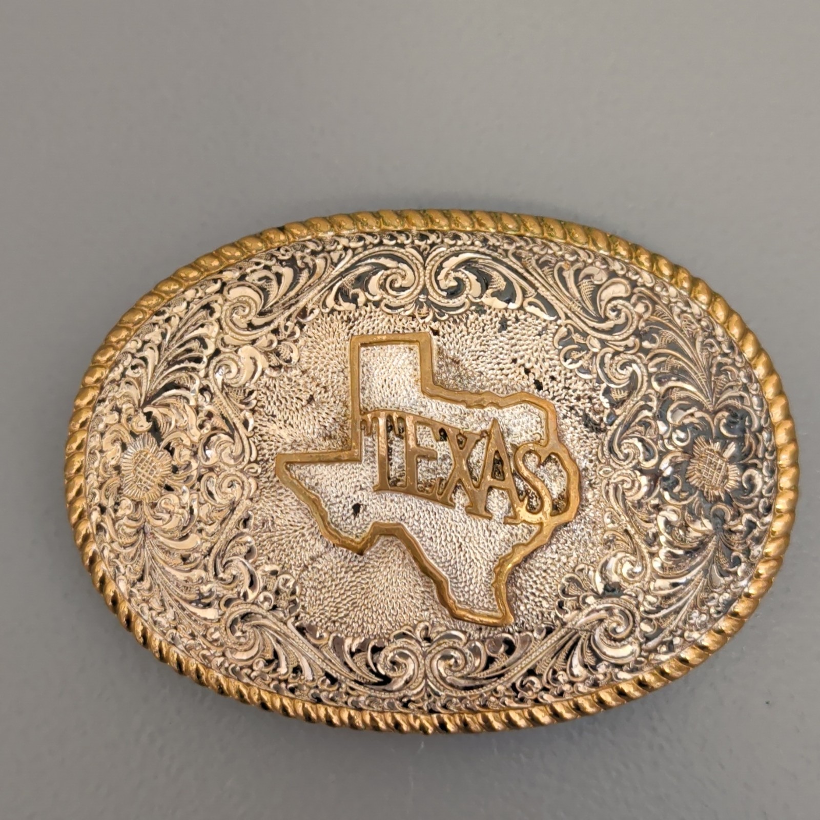 VINTAGE El ARTURO CRUMRINE JEWELERS & SILVERSMITH TEXAS BELT BUCKLE