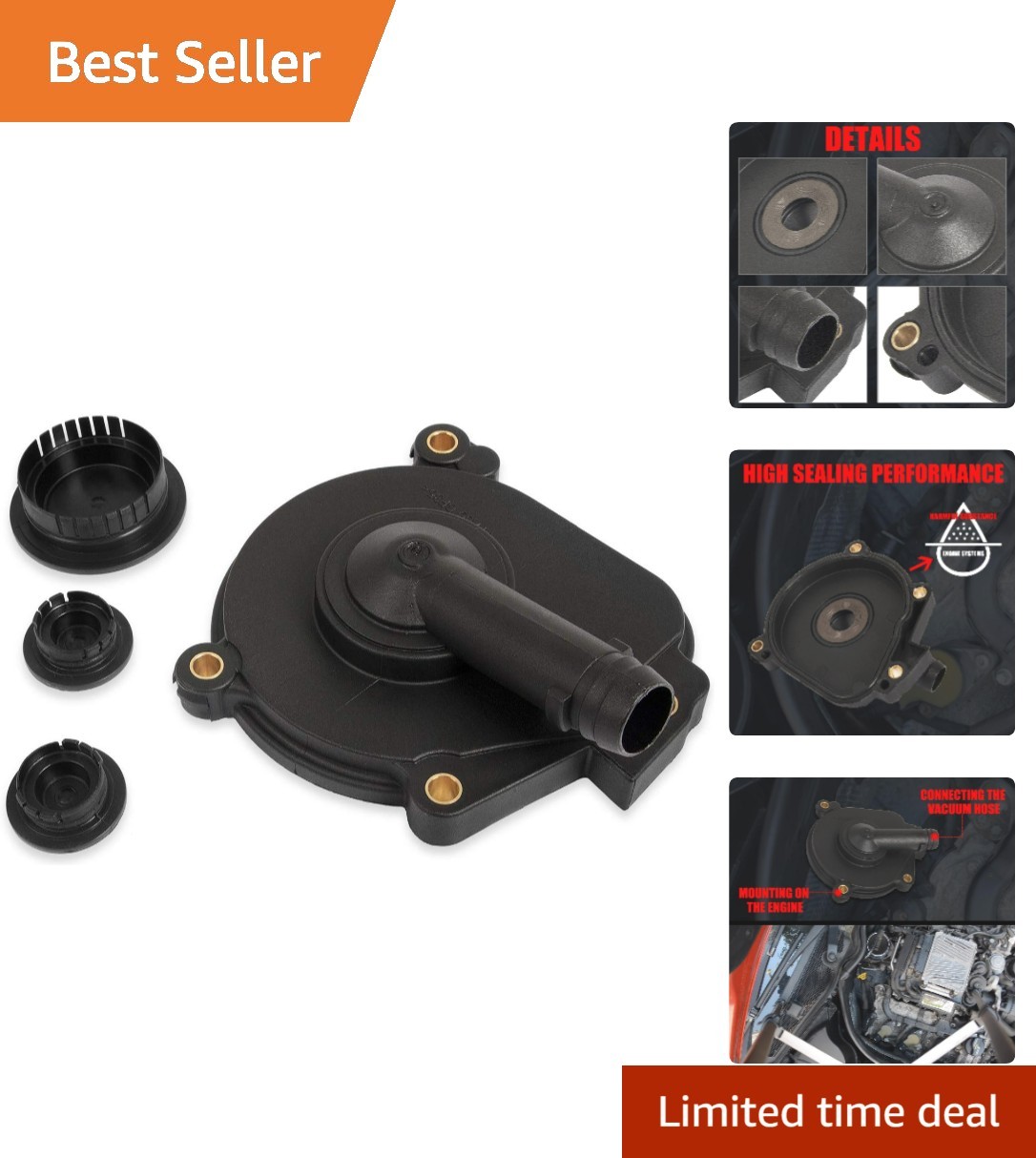 Oil Separator Cover and Camshaft Expansion Plug Kit Compatible with Mercedes ...