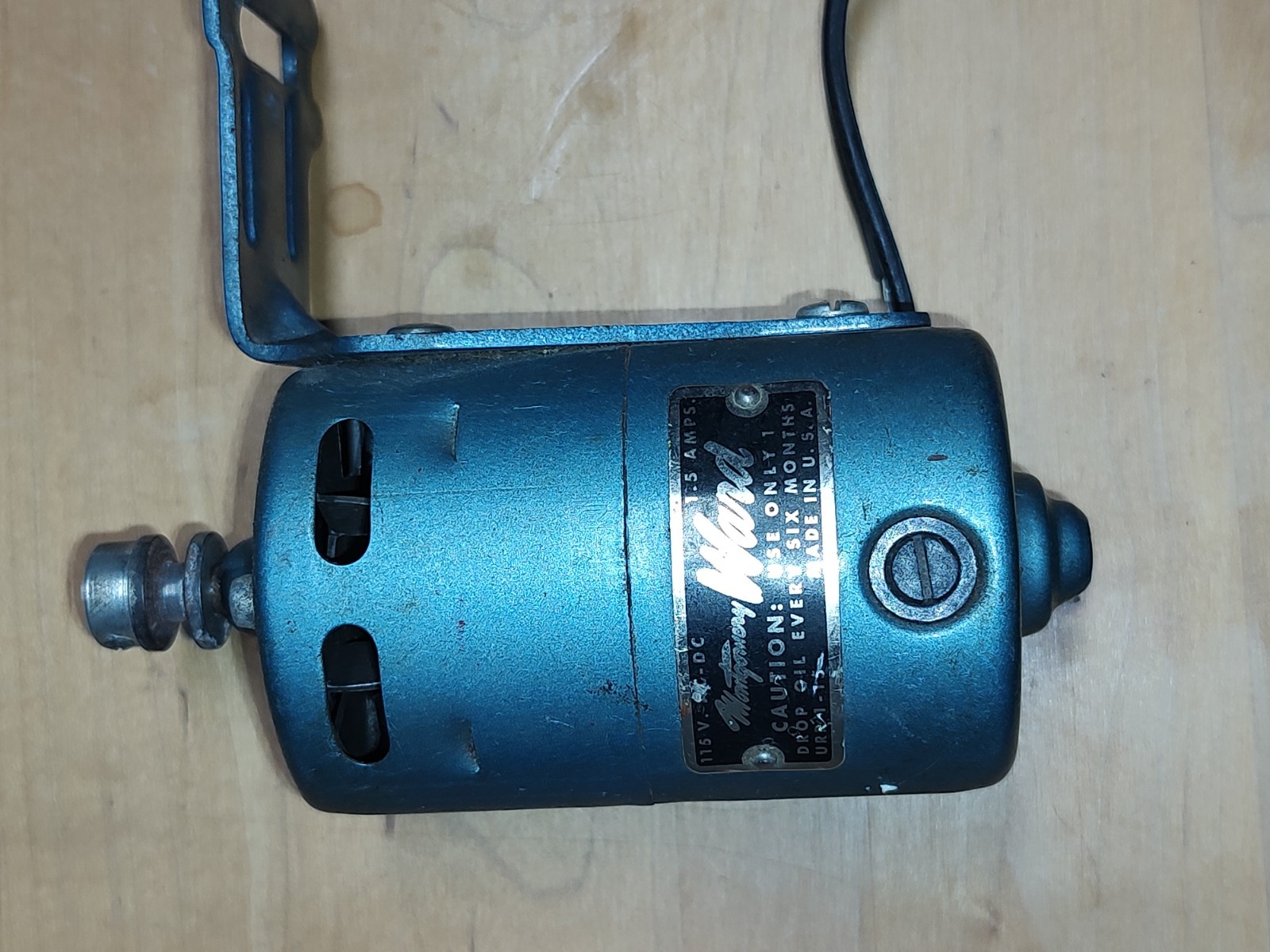 Montgomery Ward  Sewing Machine Motor Vintage Heavy-Duty 1.5 Amp High Power 