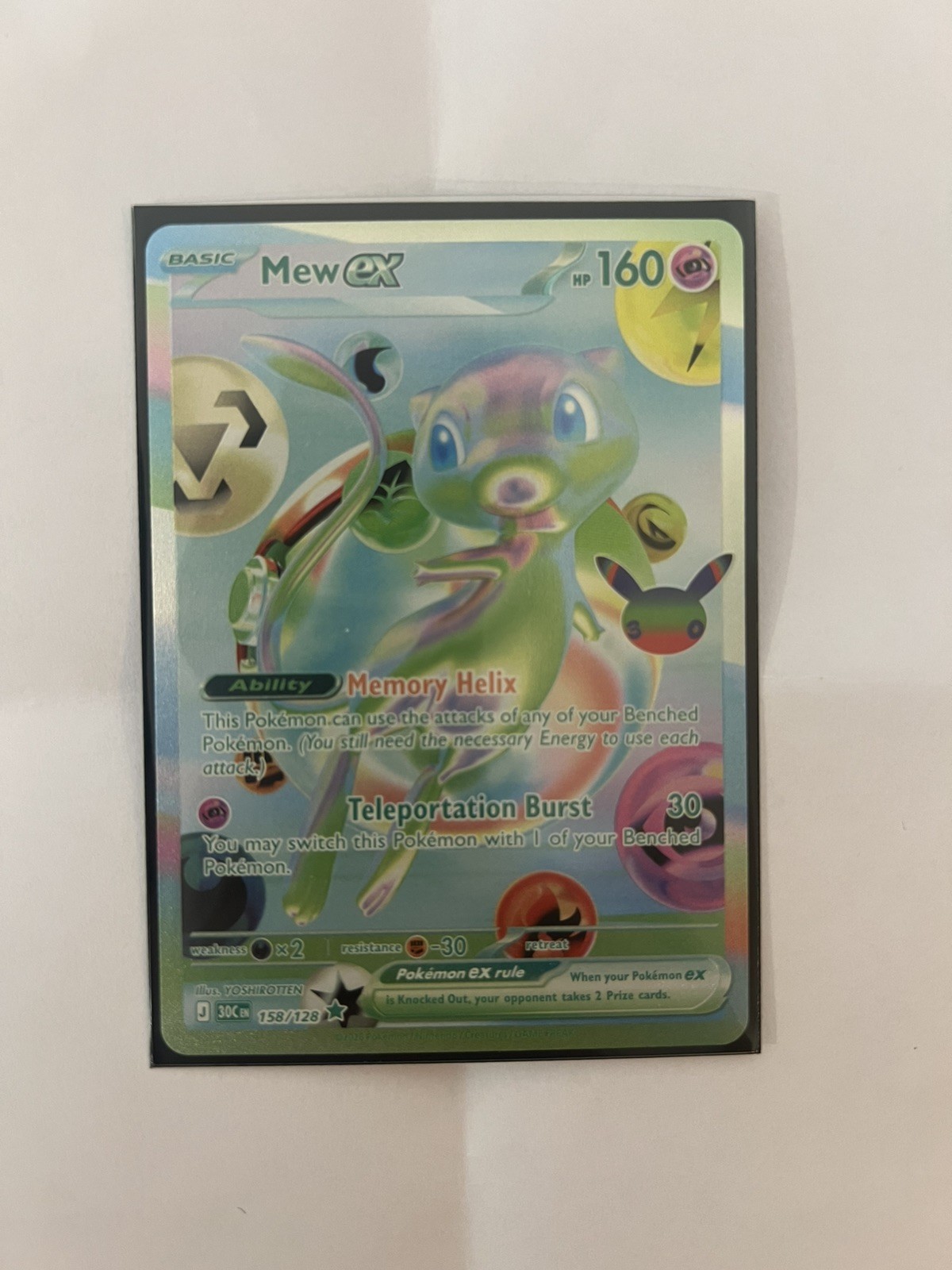 Mew EX - 158/128 - 30th Anniversary Celebration - Pokemon TCG - Pack Fresh