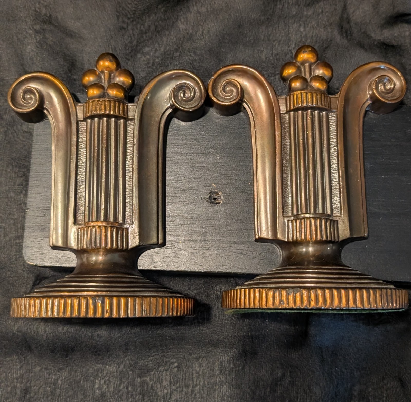 Vintage Mission Bronze Bookends By Dodge Inc. 1930's