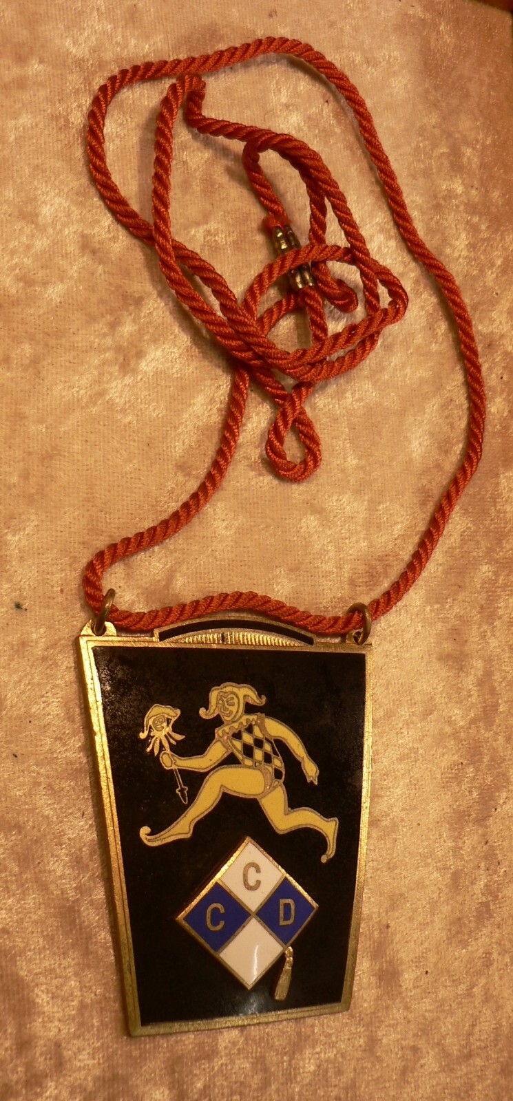 Carnival 1959/60: CCD Frankfurt Hessen? Medal Enamel, Jester, LOOK