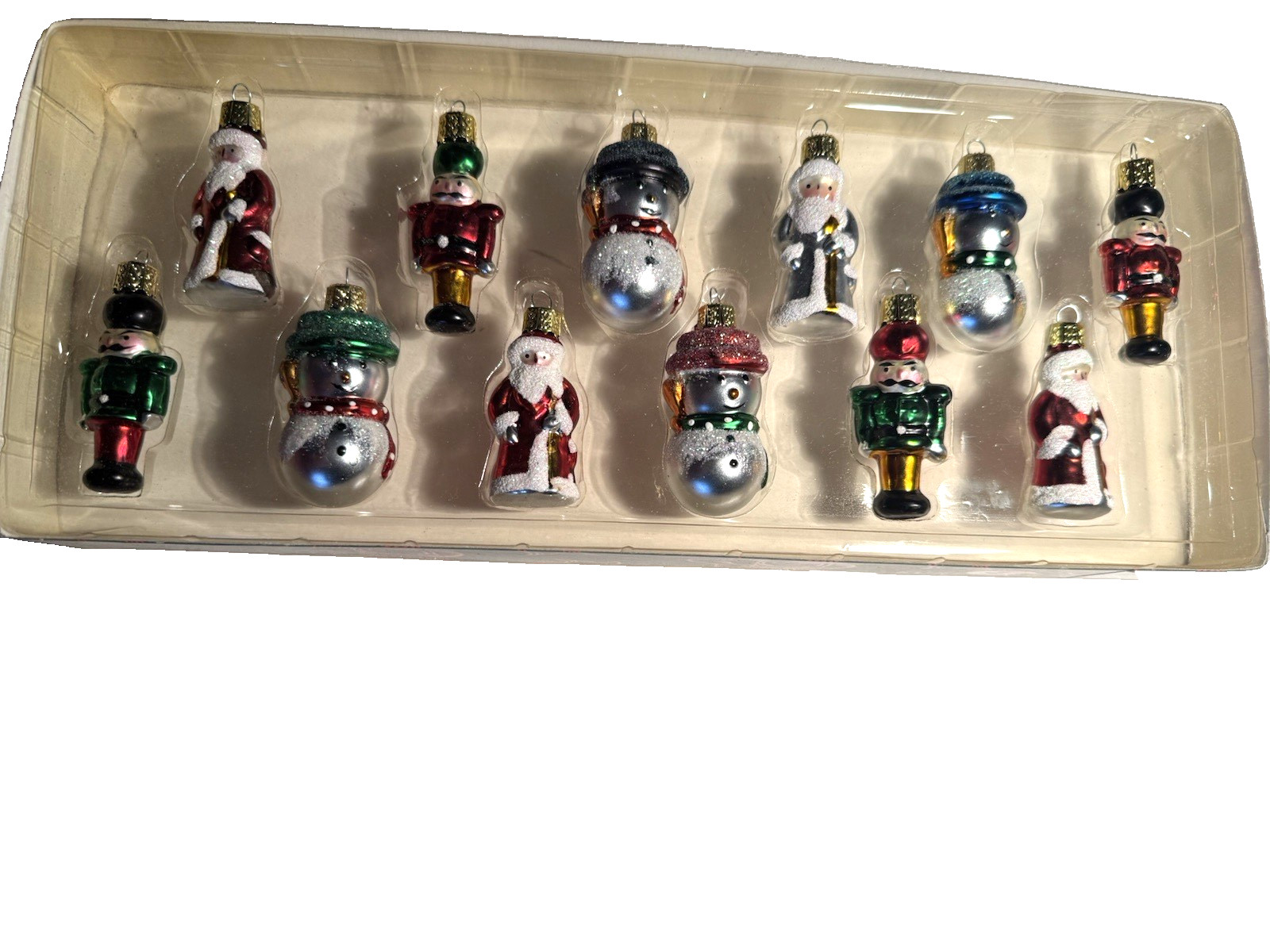Vintage Kurt S. Adler Miniature Christmas Ornaments - Set of 12 in Original Box