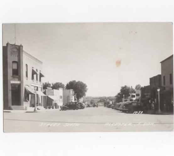 Alcester South Dakota  South Street  1950  RPPC