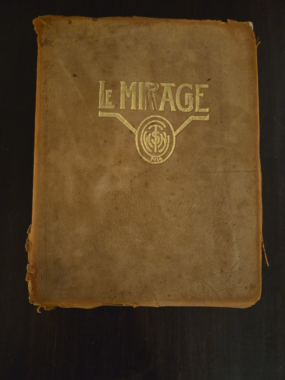 1914 Le Mirage Yearbook West Texas State Normal College Canyon TX Suede Rare