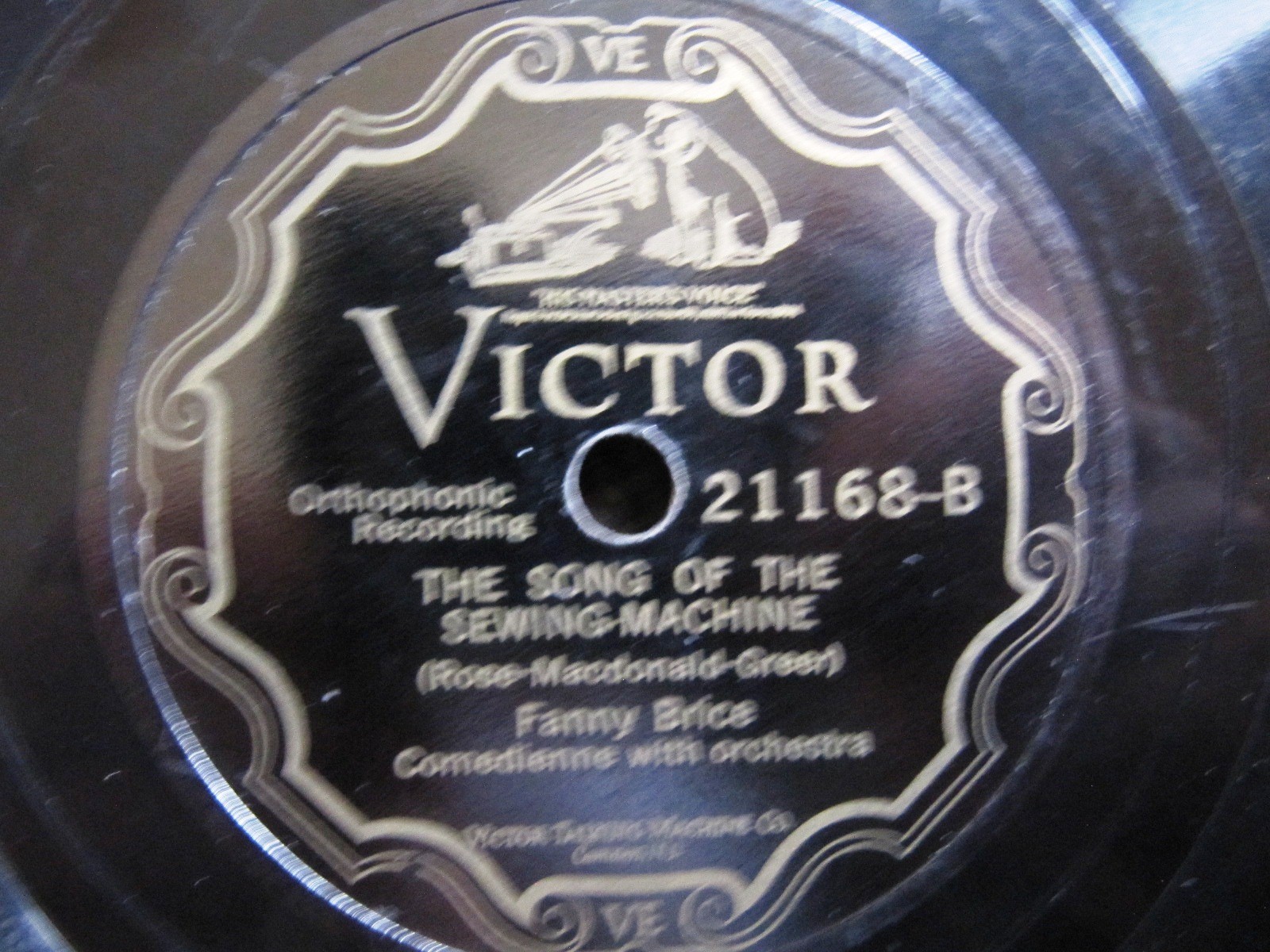 JEWISH Broadway THEATER 1927 FANNY BRICE Song ofThe Sewing Machine MY MAN VICTOR