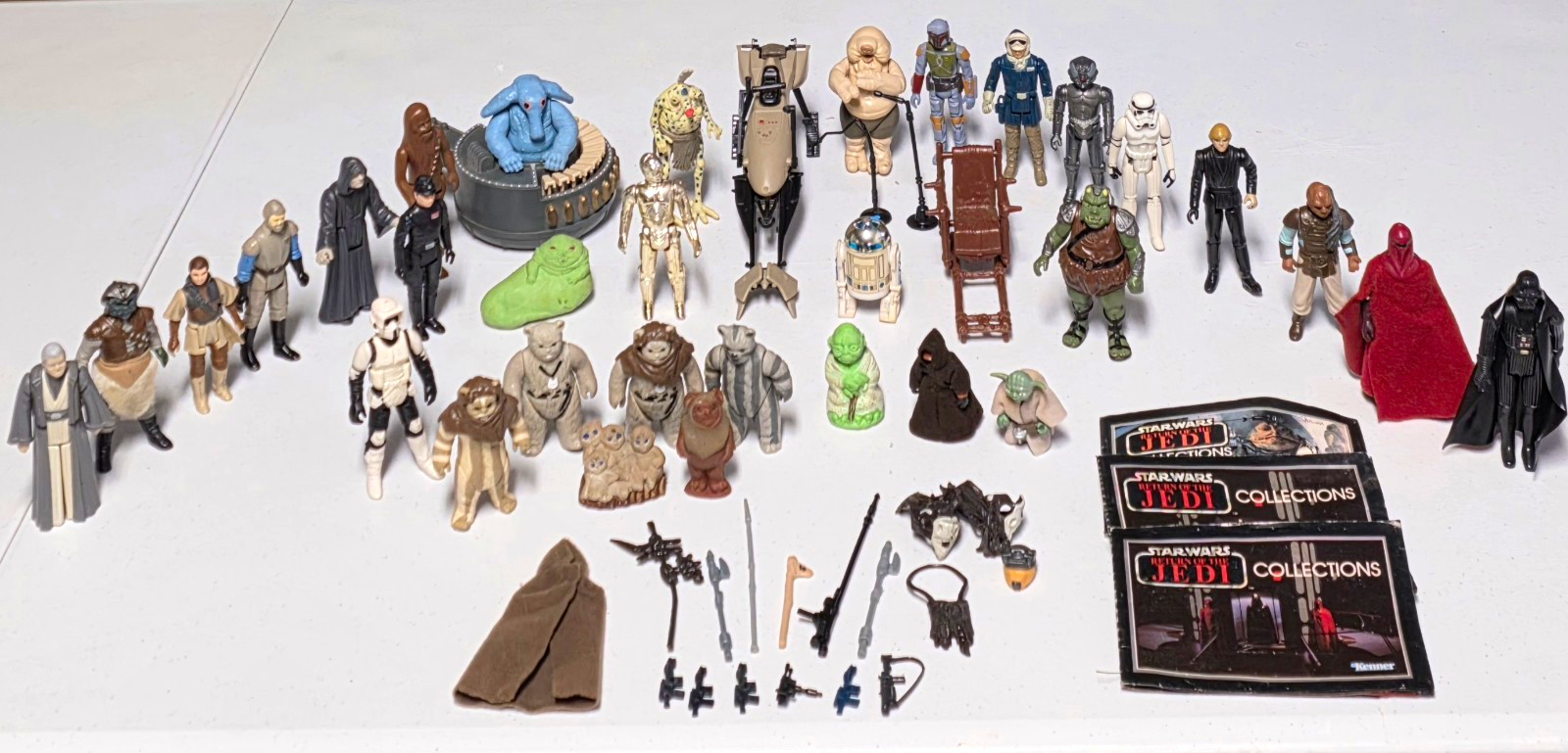 Vintage 1980\'s Kenner Star Wars Mixed Lot Figures w/ Accessories Vader Luke Fett