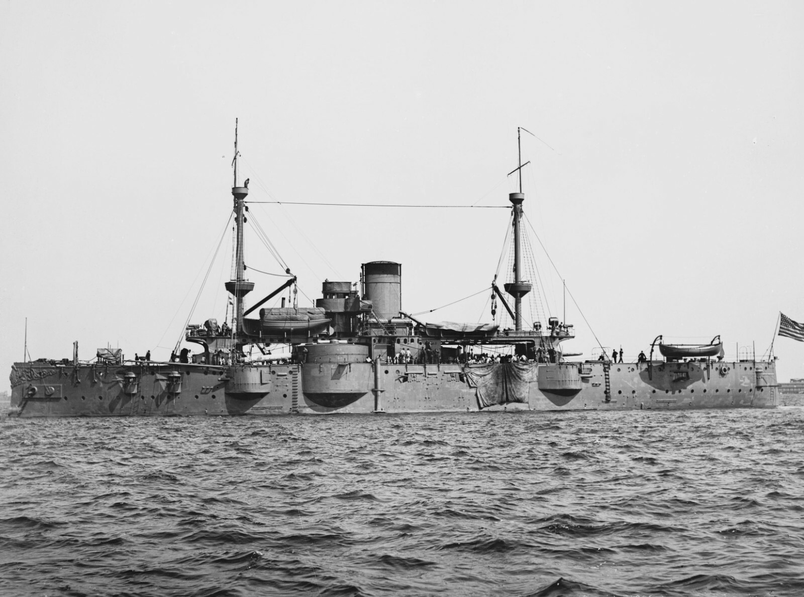 1898 USS Texas PHOTO 1st Navy Battleship Commissioned Spanish American War Ship